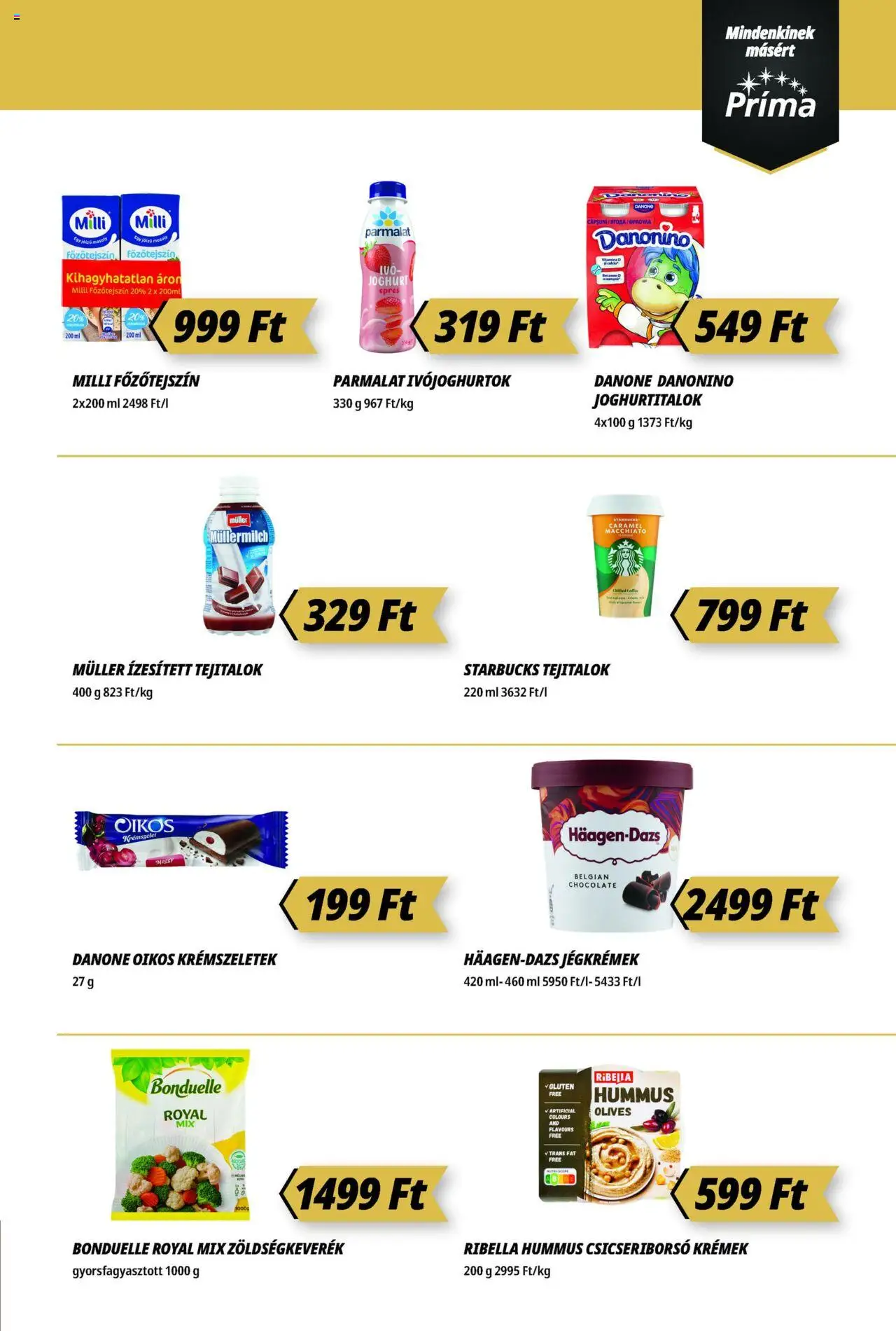CBA Príma akciós ujság - amely érvényes a következő dátumtól: 19.06.2025 | Oldal: 3 | Termékek: Zöldségkeverék, Főzőtejszín, Csicseriborsó, Joghurt