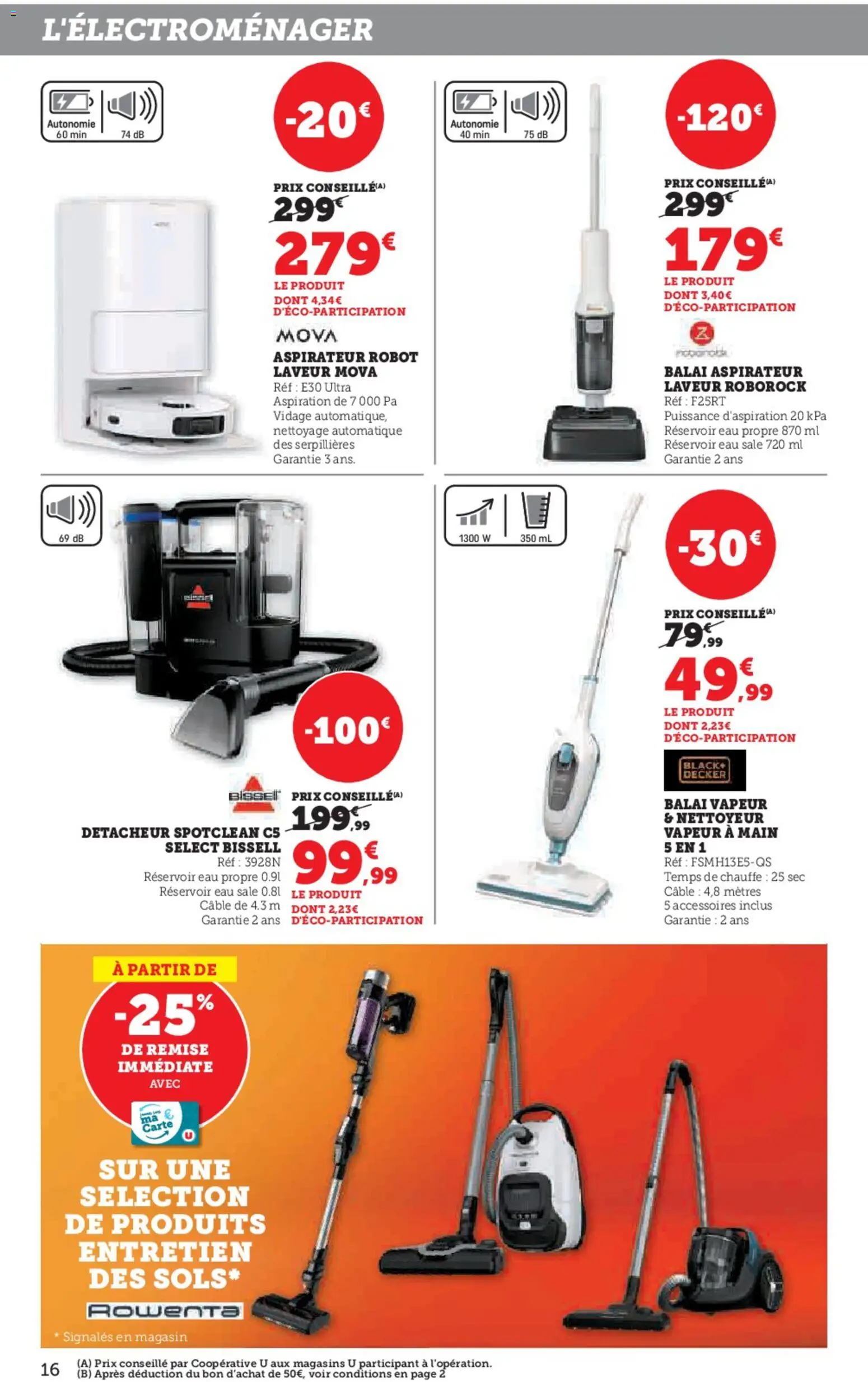 {H1} | Page: 16 | Produits: Câble, Aspirateur, Balai, Aspirateur robot