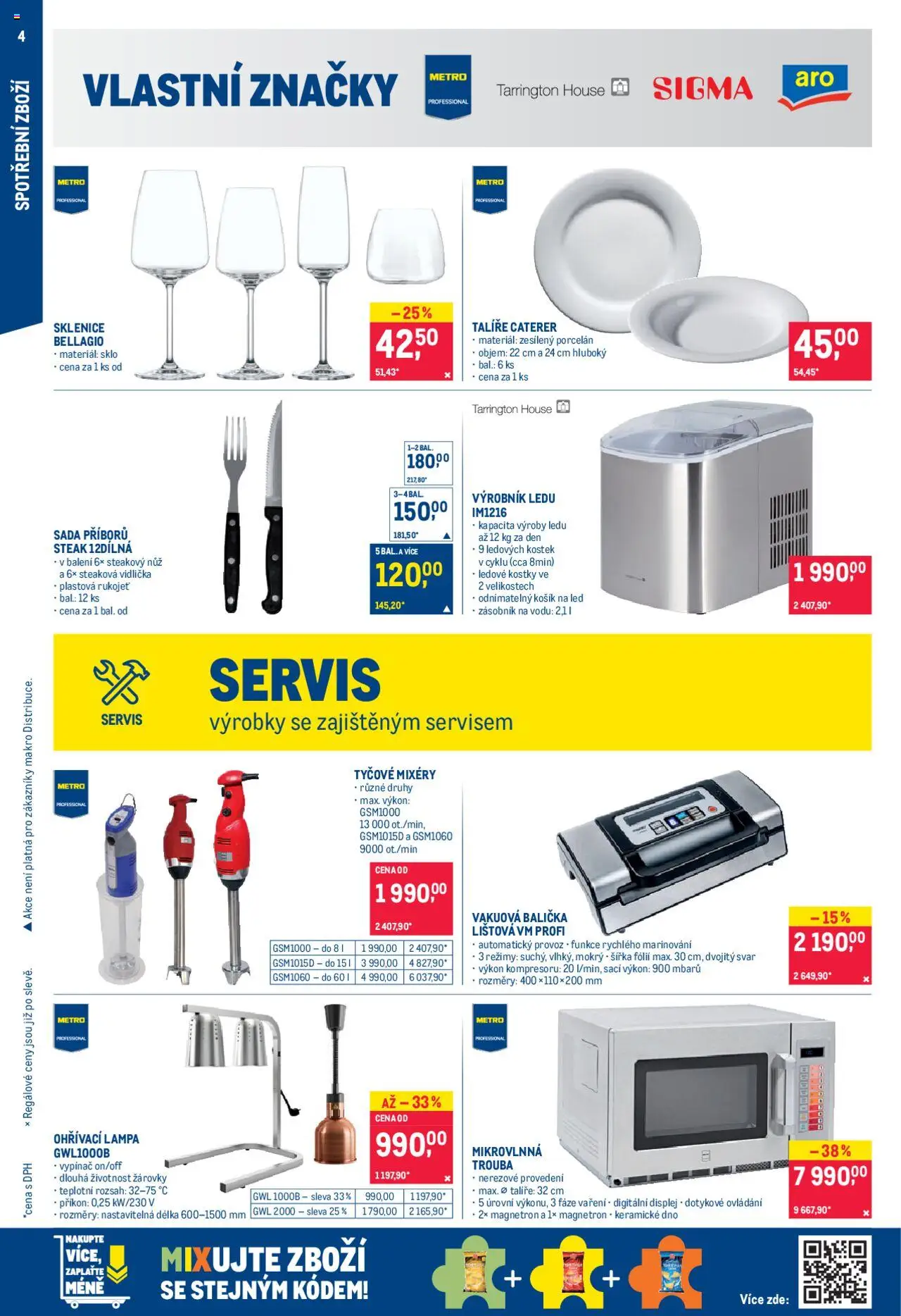 Makro leták - Spotřební zboží od 04.06.2025 | Strana: 4 | Produkty: Zásobník, Mikrovlnná trouba, Výrobník ledu, Sklenice