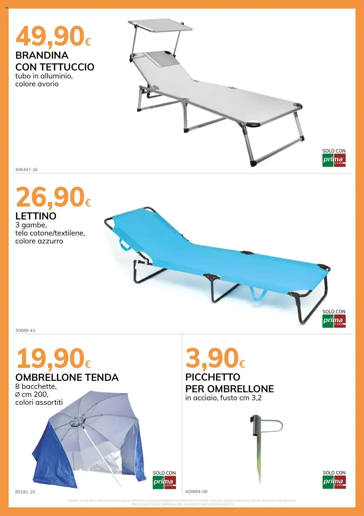 Volantino Basko del 17.06.2025 | Pagina: 3 | Prodotti: Tenda, Ombrellone, Tubo, Lettino