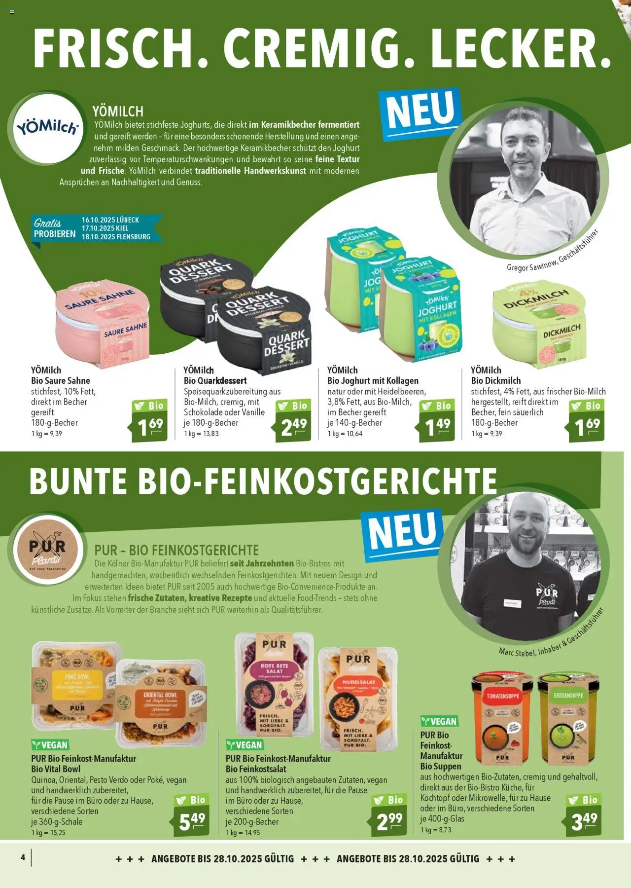 CITTI Markt  Bio logisch! – gültig ab 15.10.2025 | Seite: 4 | Produkte: Quark, Joghurt, Sahne, Salat
