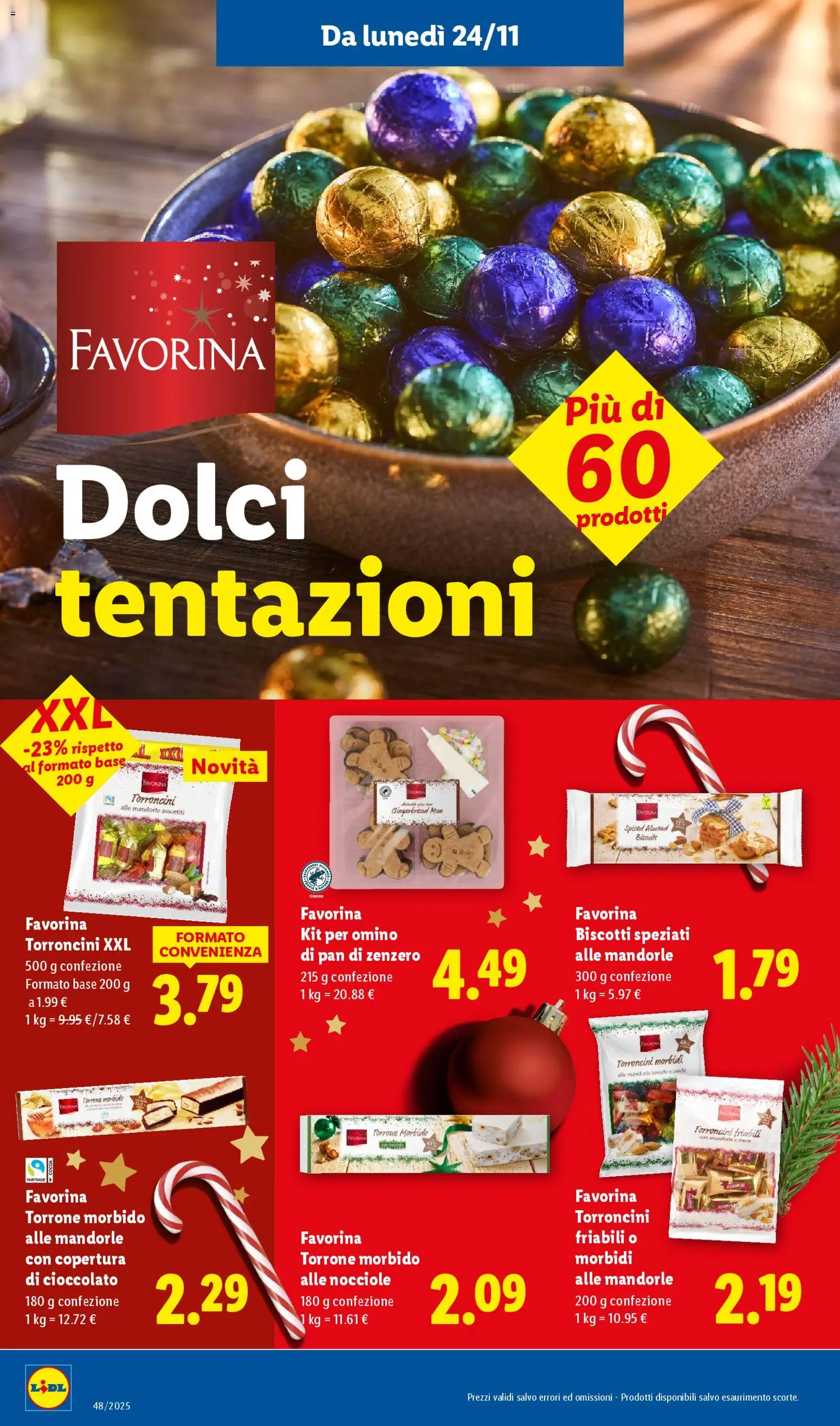Volantino Lidl del 24.11.2025 | Pagina: 22 | Prodotti: Cioccolato, Mandorle, Nocciole, Miele