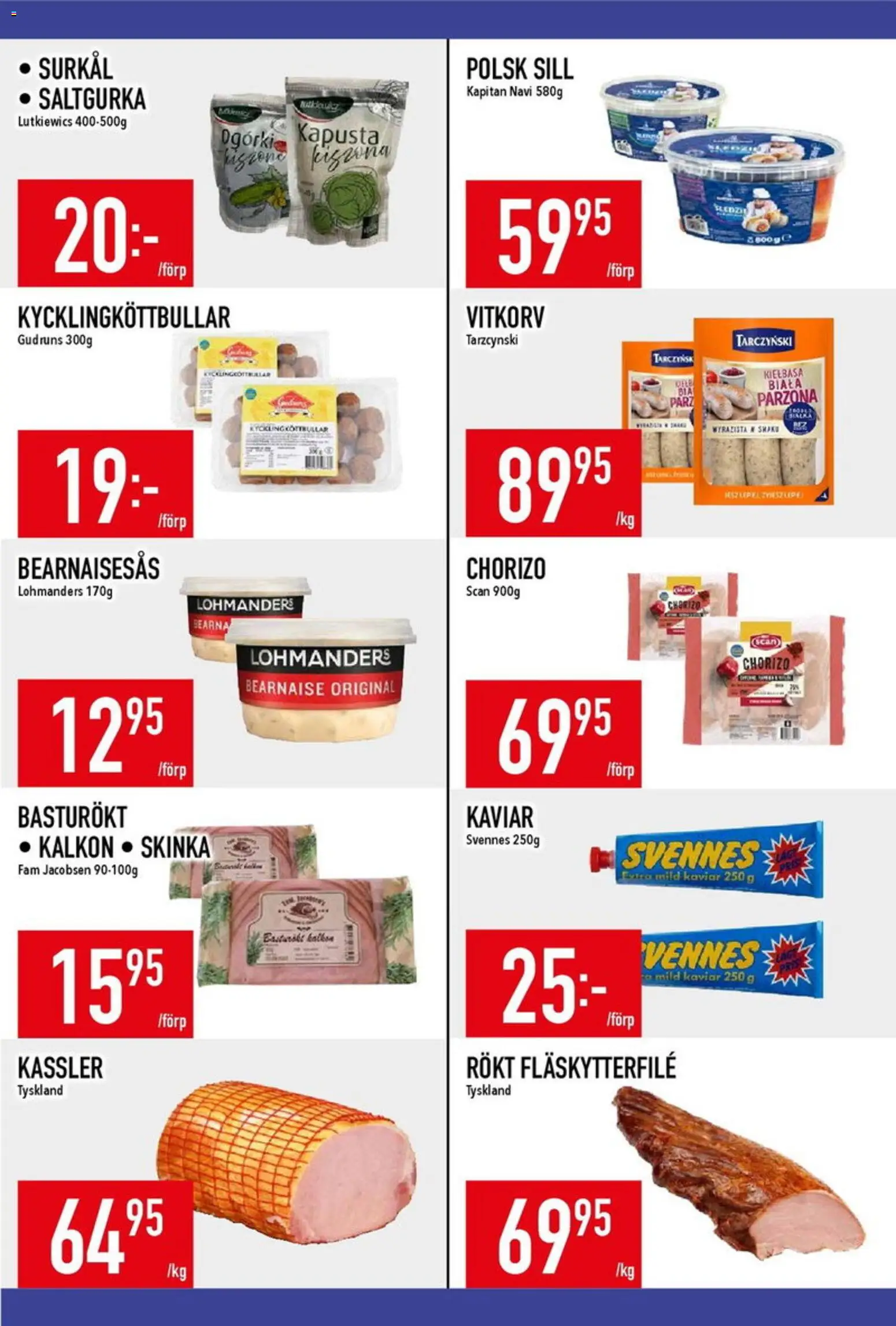 Matdax reklamblad aktuell från 30.03.2026 | Sida: 20 | Produkter: Kassler, Fläskytterfilé, Bearnaisesås, Chorizo