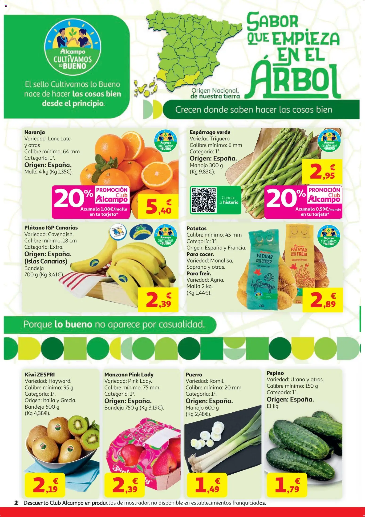 Alcampo HP Nacional │ válido desde el 21.04.2026 | Página: 2 | Productos: Στιγμιαίος καφές, Kiwi, Manzana, Bandeja