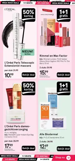 L'Oréal Paris Telescopic Extensionist mascara, L'Oréal Paris Telescopic Extensionist mascara - Voorbeeld van een folder van Etos, geldig van 02.02.2026 | Pagina: 4 | Producten: Kan, La, Mascara, Lipgloss