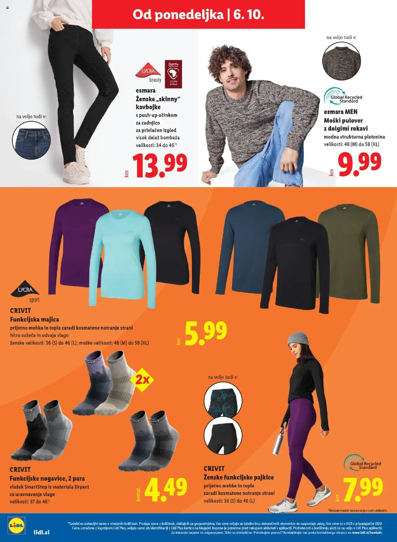 Novi Lidl katalog ponudbe – veljaven od 02.10.2025 | Stran: 62 | Izdelki: Pajkice, Majica, Pulover, Kavbojke