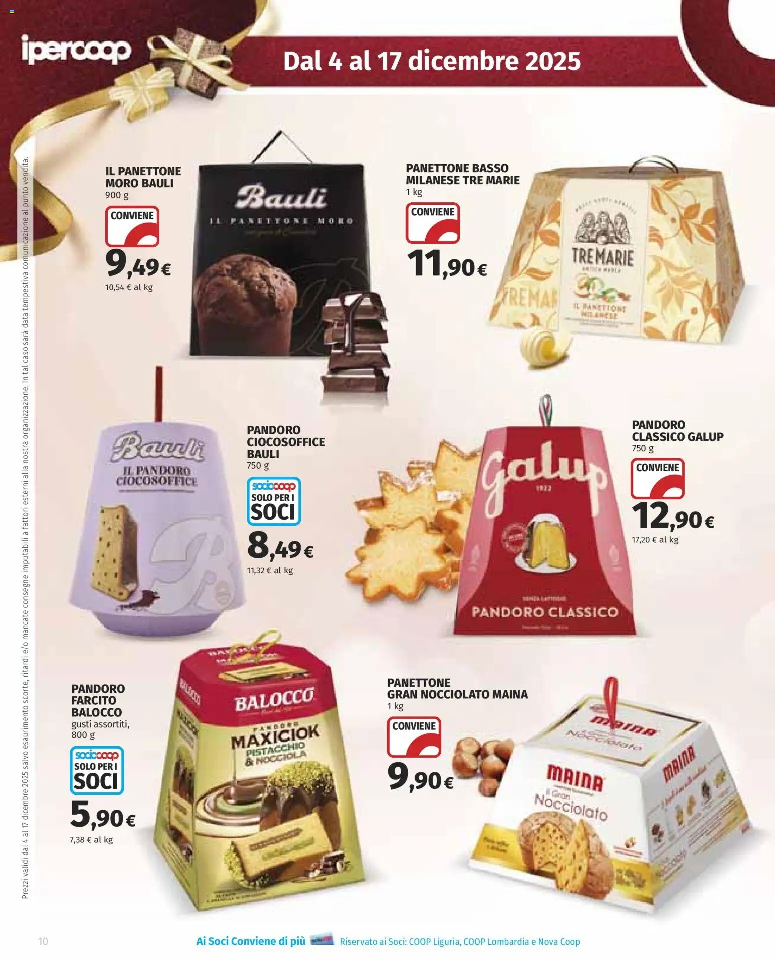 Volantino Ipercoop del 04.12.2025 | Pagina: 10 | Prodotti: Pandoro, Data, Panettone