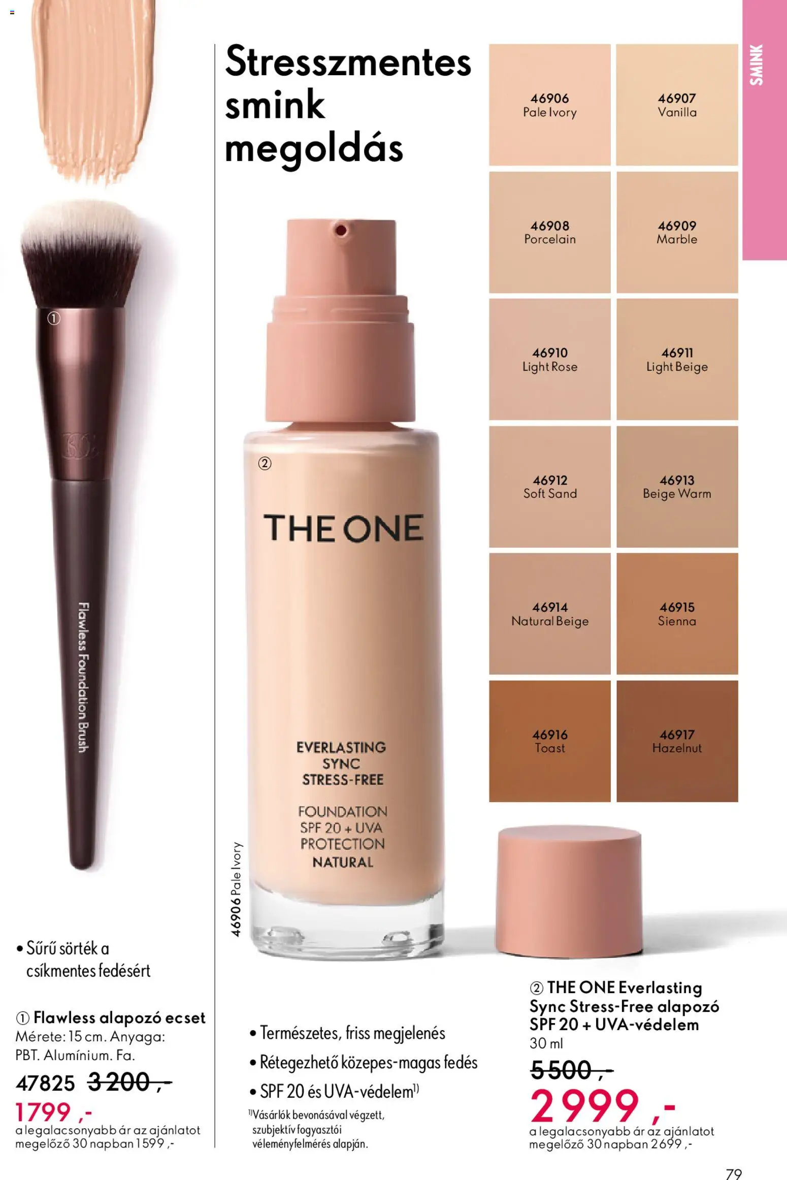 Oriflame akciós ujság - amely érvényes a következő dátumtól: 03.12.2025 | Oldal: 79 | Termékek: Smink, Alapozó, Ecset