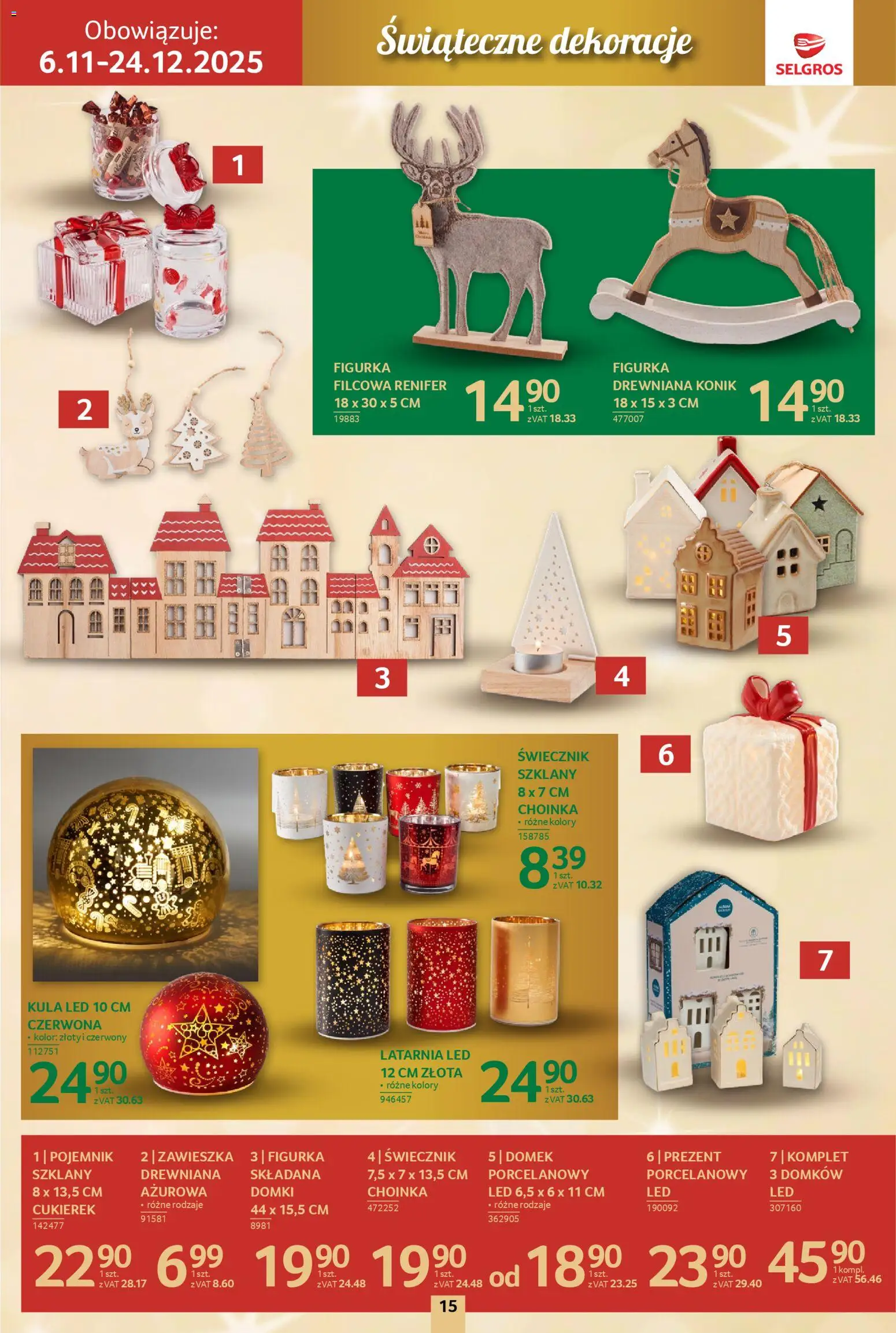 Selgros cash&carry Gazetka - Boże Narodzenie od 06.11.2025 | Strona: 15 | Produkty: Choinka
