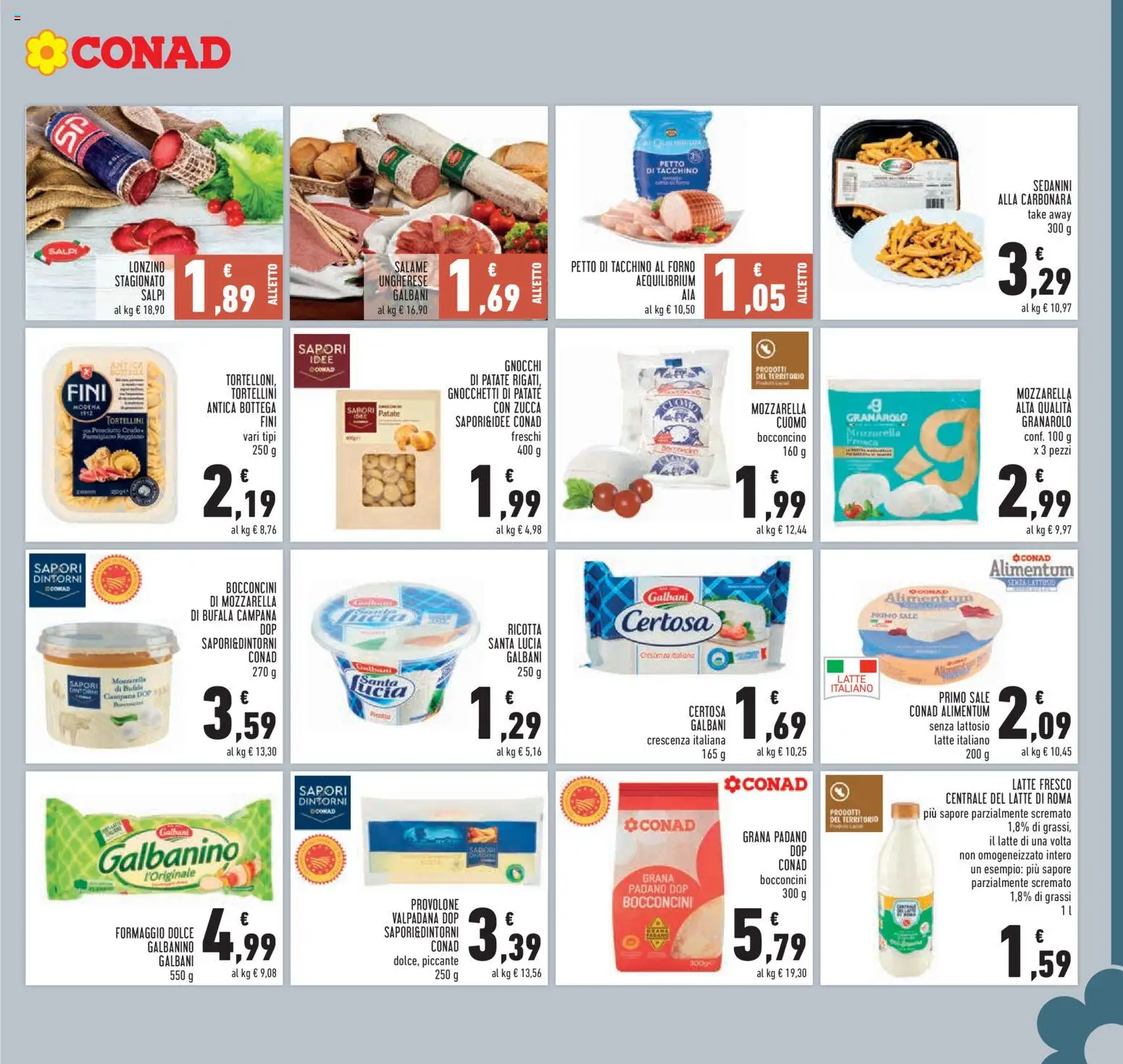 Volantino Conad del 25.02.2026 | Pagina: 13 | Prodotti: Tacchino, Pasta, Crescenza, Gnocchetti