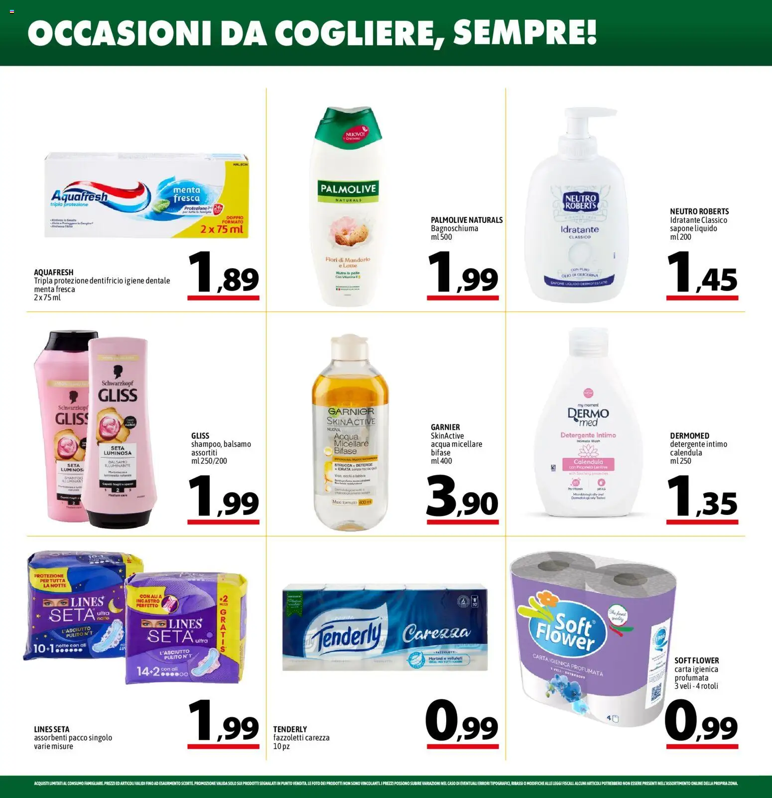 Volantino A&O del 15.01.2026 | Pagina: 14 | Prodotti: Acqua micellare, Latte, Olio, Menta