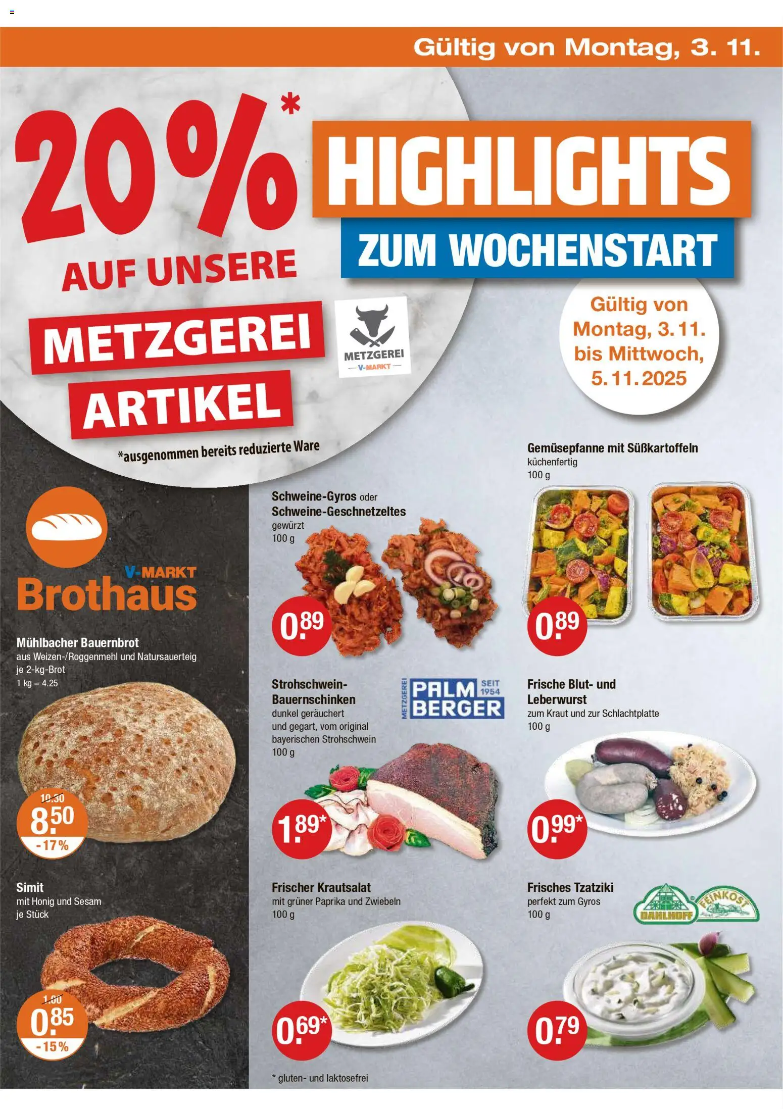 V-Markt - Hallertau / Oberpfalz – gültig ab 30.10.2025 | Seite: 22 | Produkte: Gyros, Zwiebeln, Paprika, Kraut