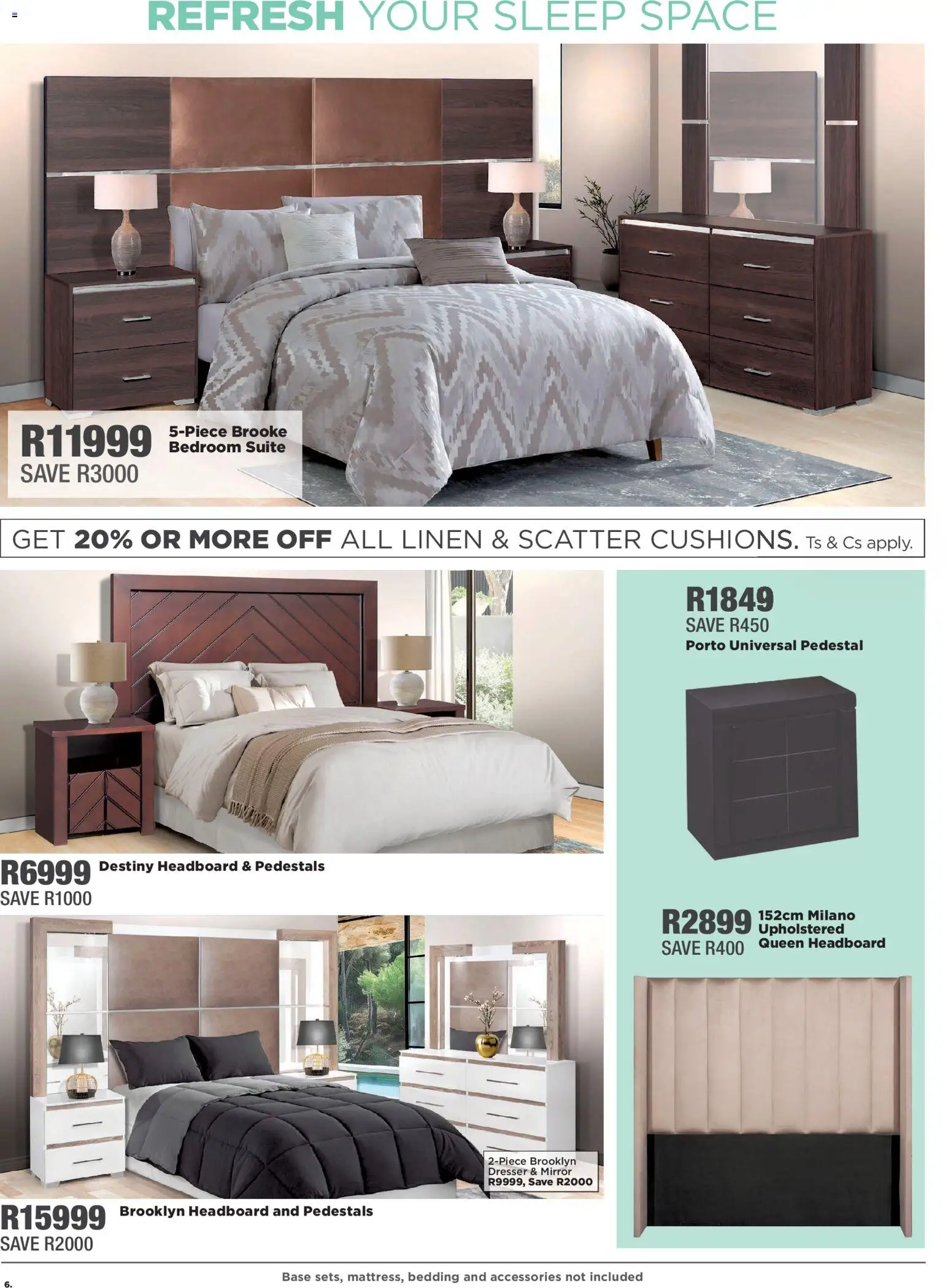 New House and Home catalogue – valid from 26.01.2026 | Page: 6 | Products: Pedestal, Headboard, Mirror