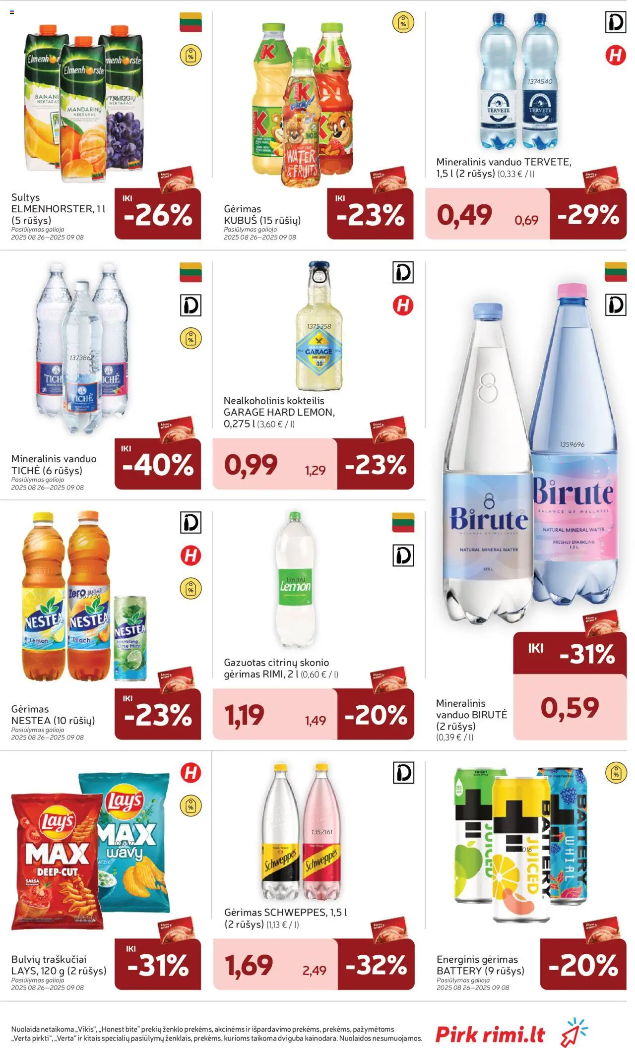 Rimi - Leidinys│galioja nuo 02.09.2025 | Puslapis: 27 | Prekių: Energinis gėrimas, Sultys, Traškučiai, Mineralinis vanduo