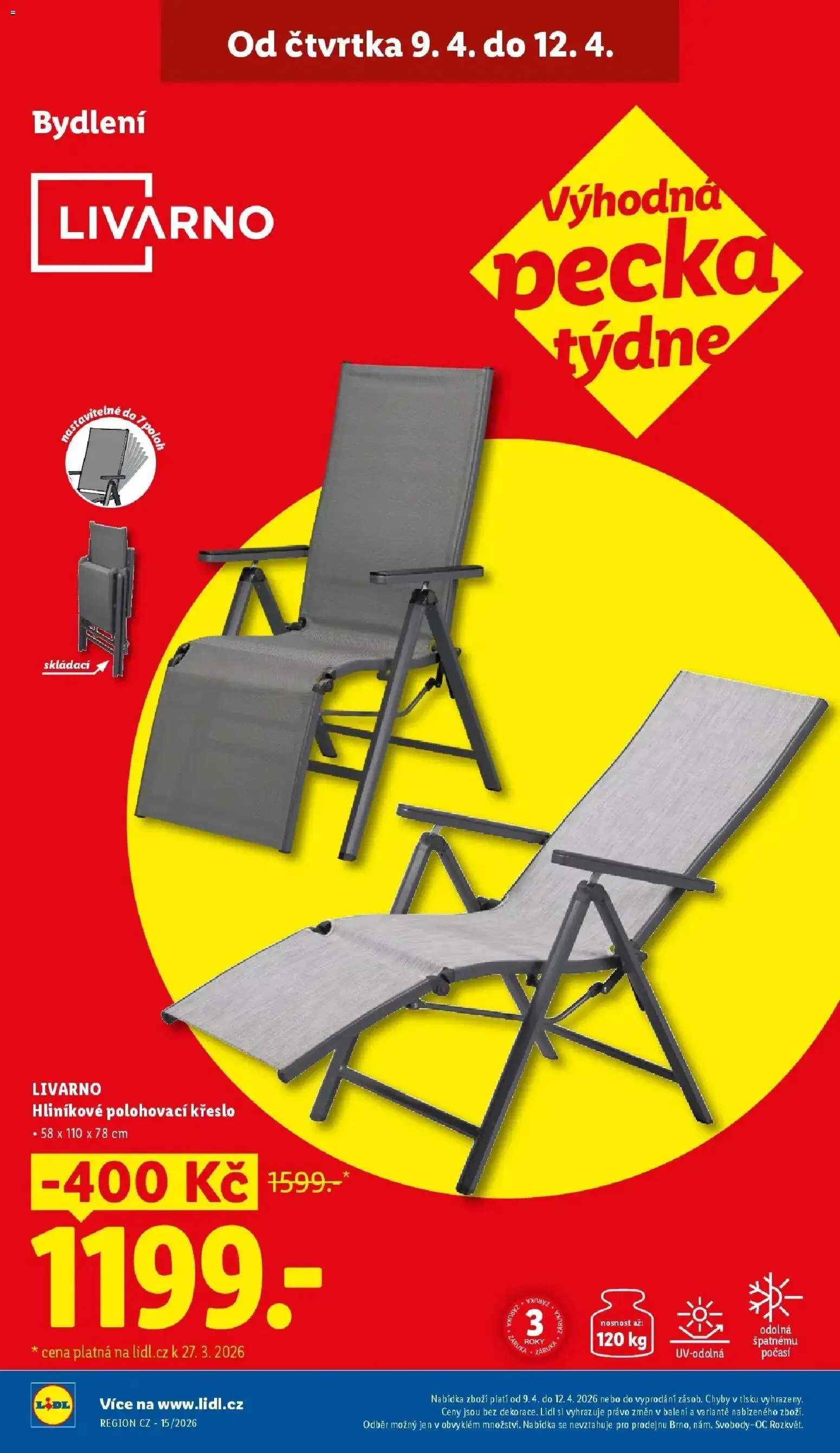 Lidl aktuální leták od 09.04.2026 | Strana: 6 | Produkty: Křeslo