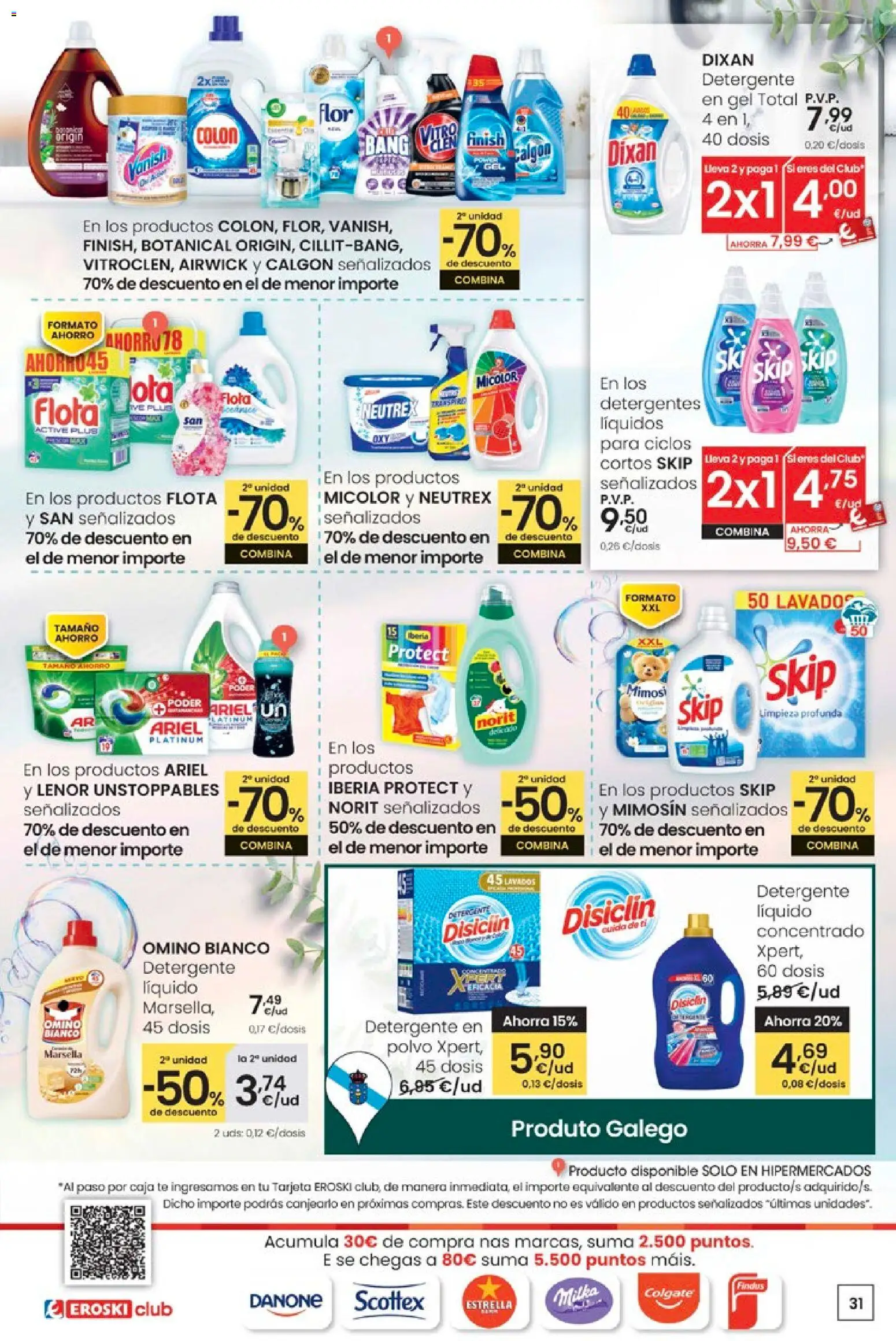 Eroski - Adiántate ao Nadal │ válido desde el 13.11.2025 | Página: 31 | Productos: Polvo, Detergente, Té, Caja