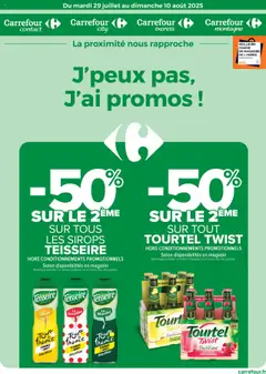 Carrefour contact - Prévisualisation de Carrefour contact catalogue  J'peux pas, j'ai promos valide à partir de 23.07.2025