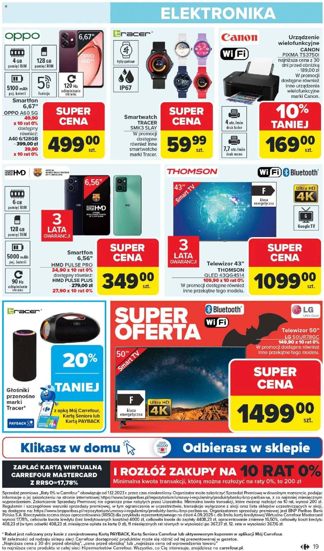 Carrefour Gazetka - Łap okazje od 23.10.2025 | Strona: 19 | Produkty: Karta, Smartfon, Telewizor, Smartwatch