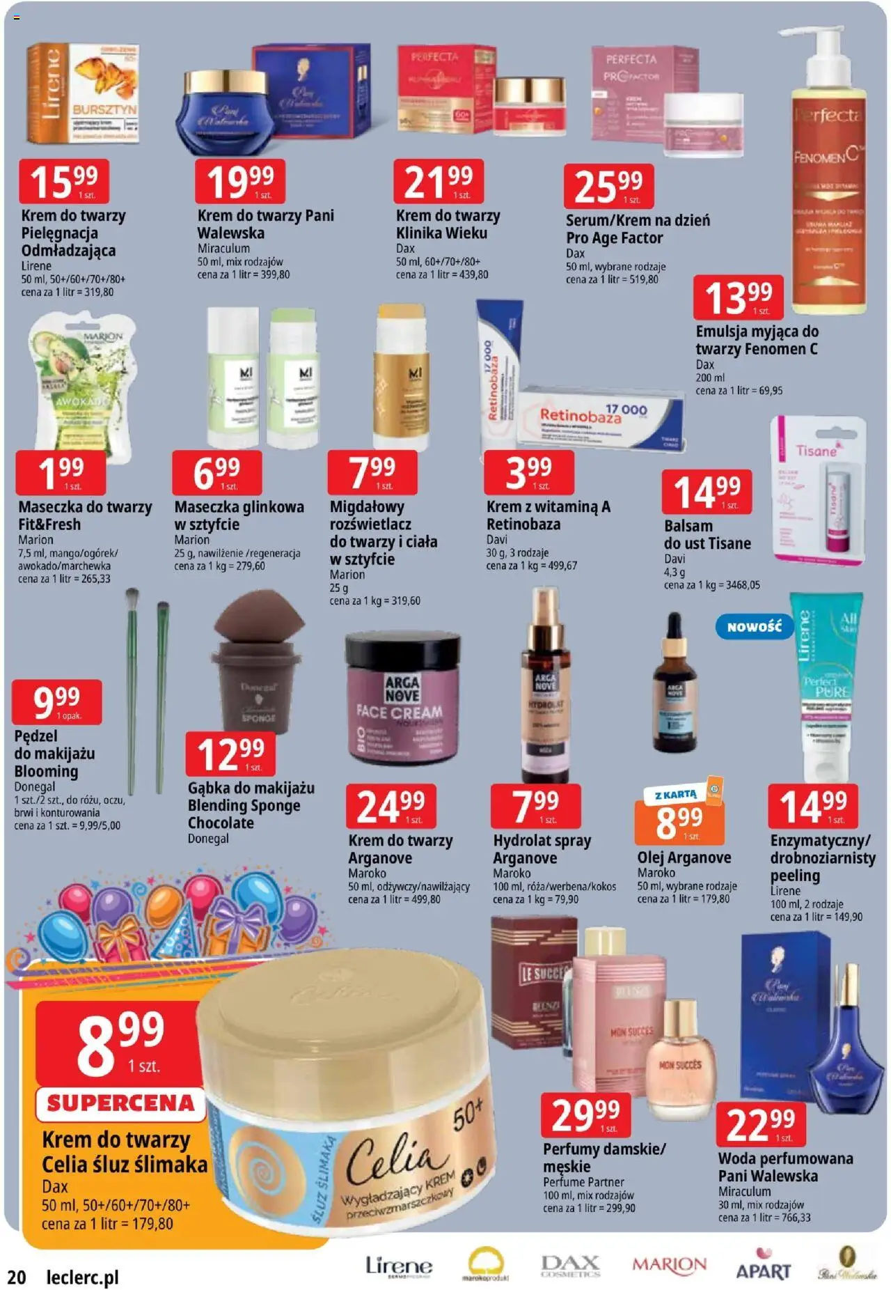 E.Leclerc Gazetka - Zielona Góra od 07.10.2025 | Strona: 20 | Produkty: Perfumy, Rozświetlacz, Gąbka, Hydrolat