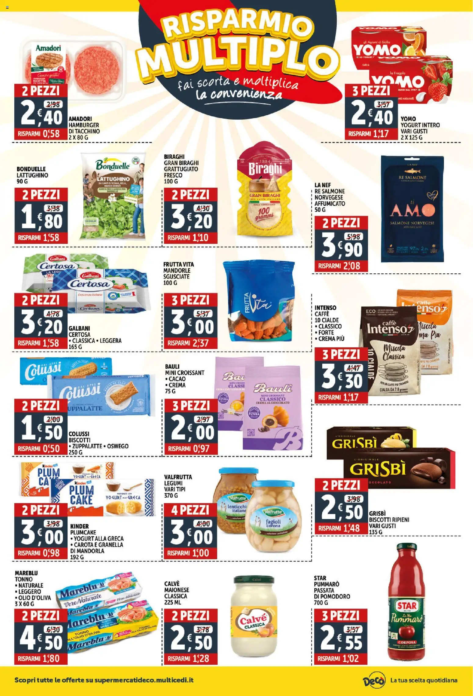 Volantino Decò del 06.03.2026 | Pagina: 2 | Prodotti: Yogurt, Pomodoro, Mandorle, Croissant