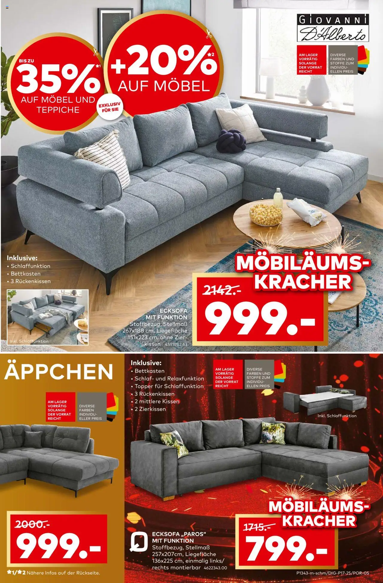 Porta! Prospekt 	 – gültig ab 08.09.2025 | Seite: 3 | Produkte: Ecksofa, Kissen, Topper