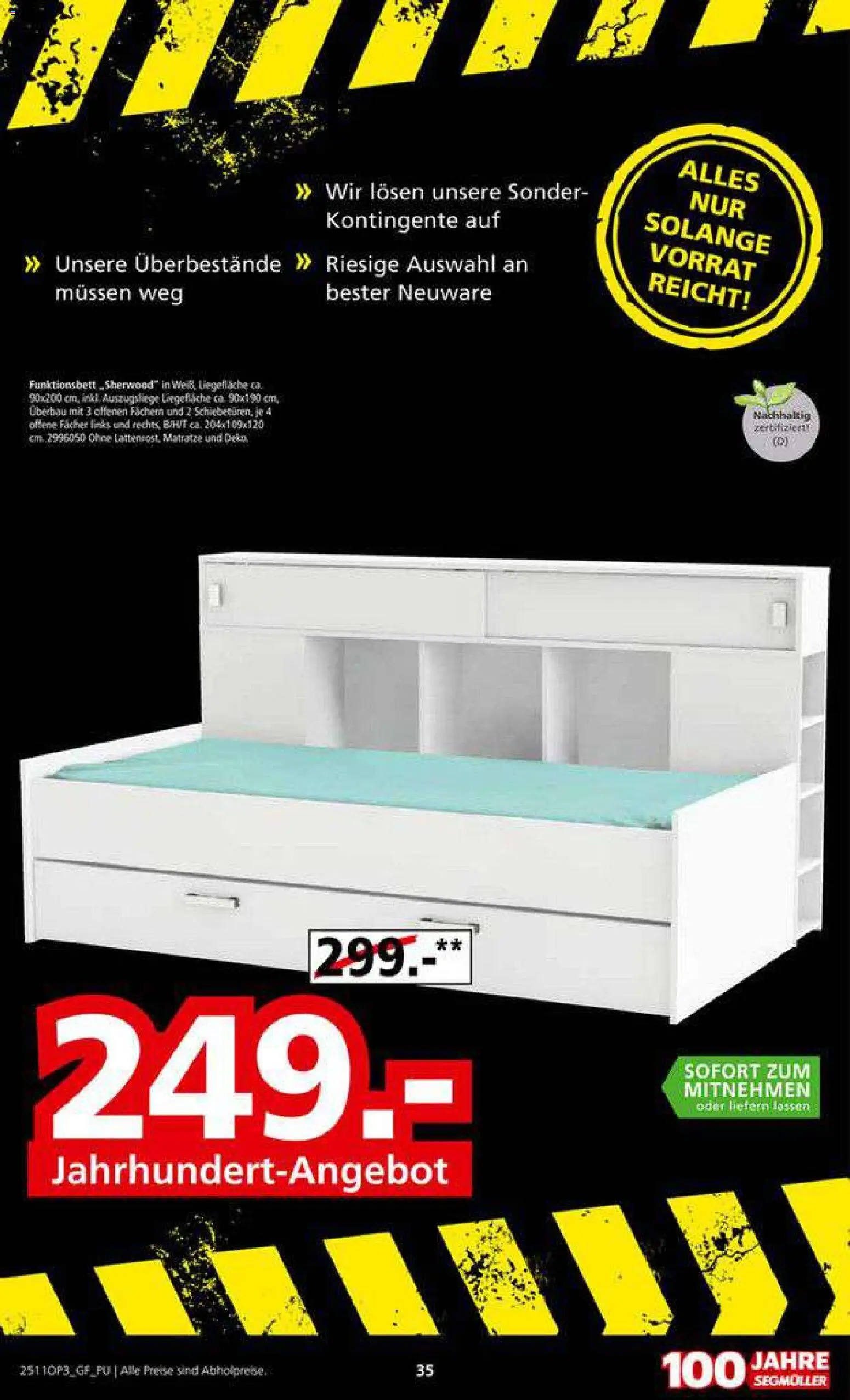 Segmüller Lagerausverkauf bei Segmüller – gültig ab 22.11.2025 | Seite: 35 | Produkte: Matratze