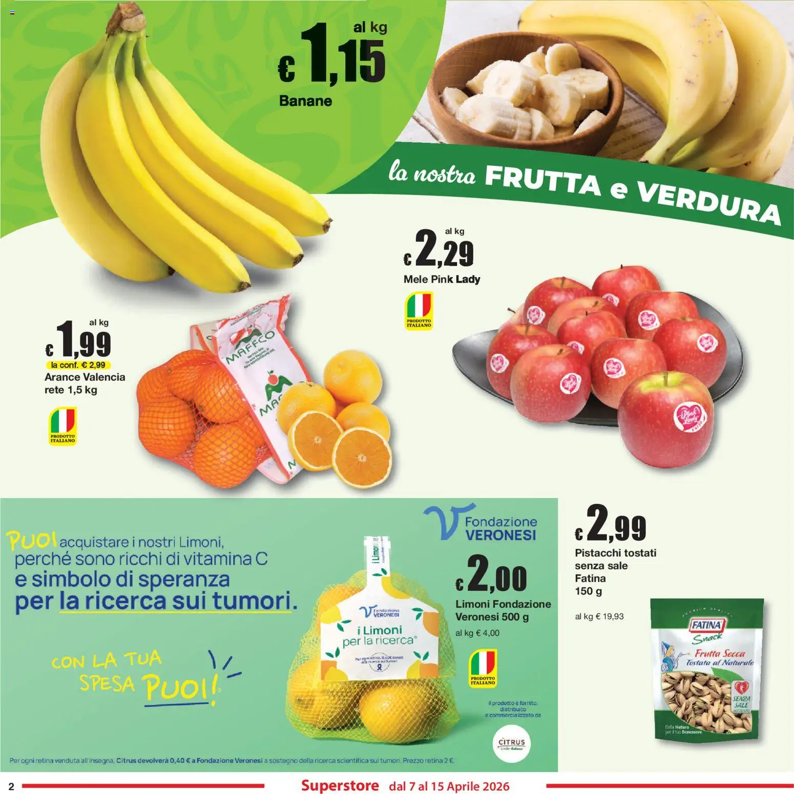 Volantino Sì con Te del 07.04.2026 | Pagina: 2 | Prodotti: Mele, Frutta, Sale, Pistacchi