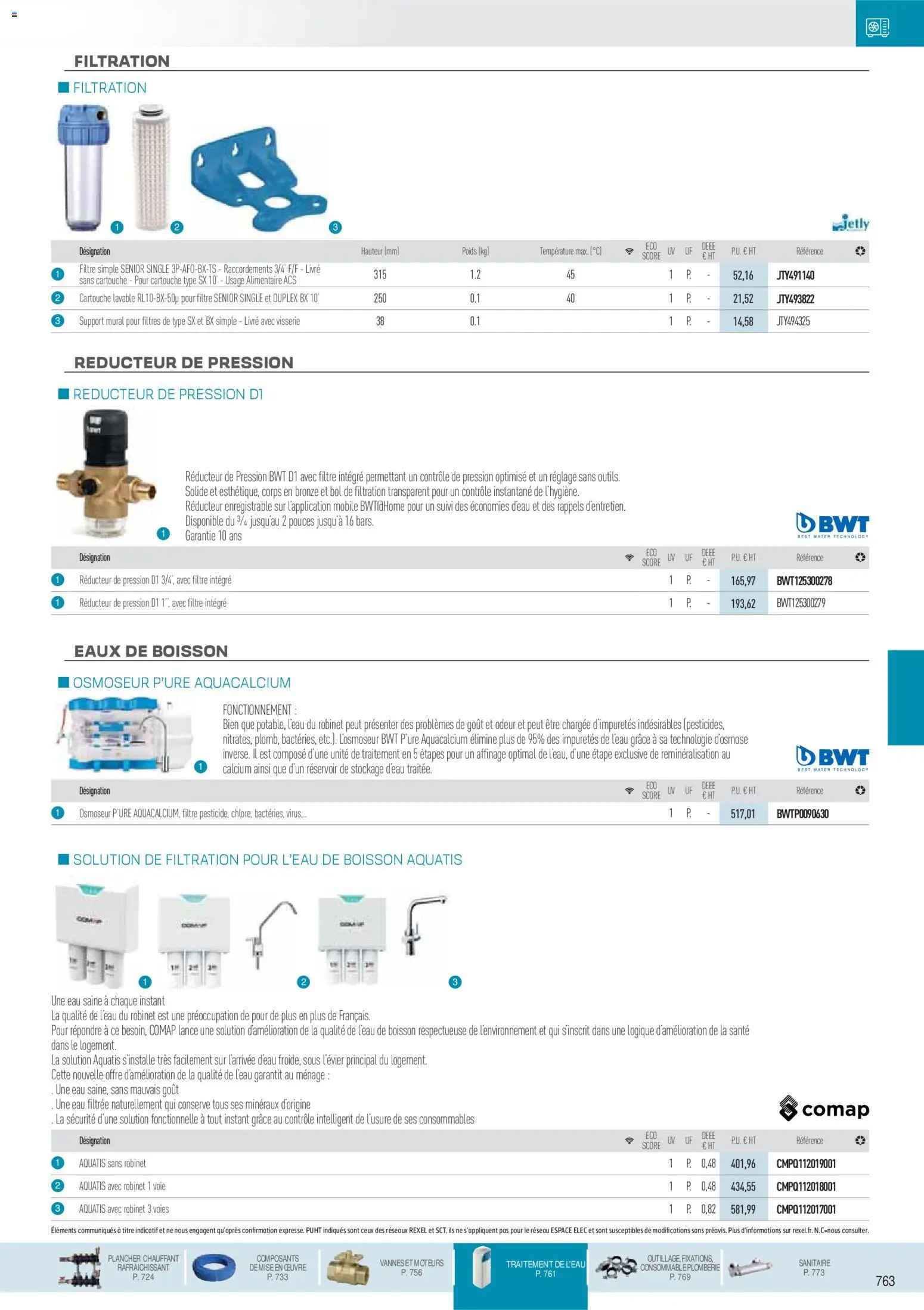 {H1} | Page: 108 | Produits: Filtre, Support mural, Poids, Cartouche