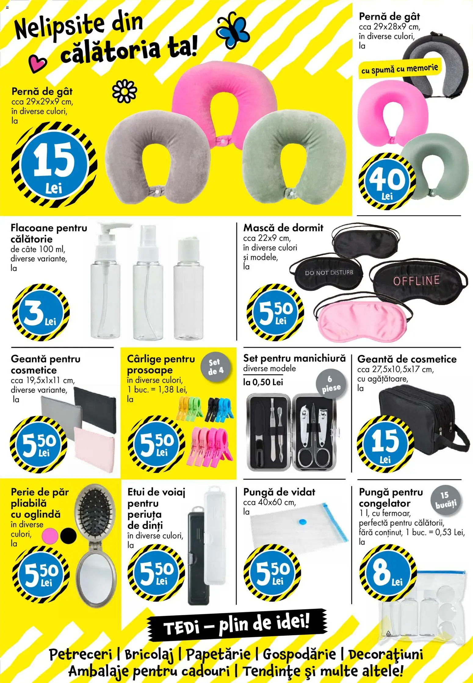 Noul catalog TEDi – valabil de la 13.03.2026 | Pagină: 37 | Produse: Perie de păr, Memorie, Pungă, Perie