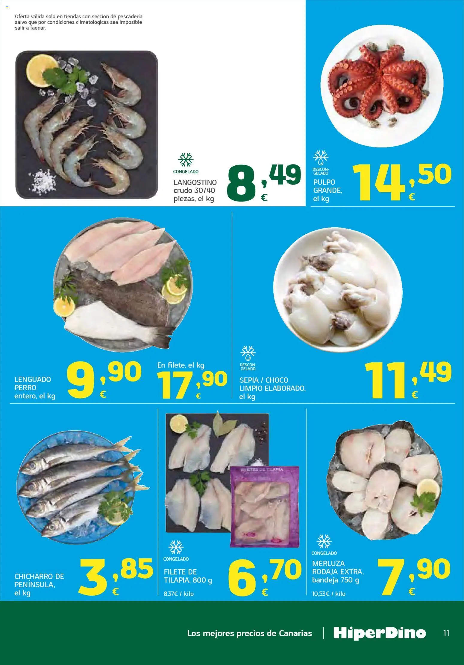HiperDino folleto │ válido desde el 23.04.2026 | Página: 11 | Productos: Filete, Bandeja, Langostino