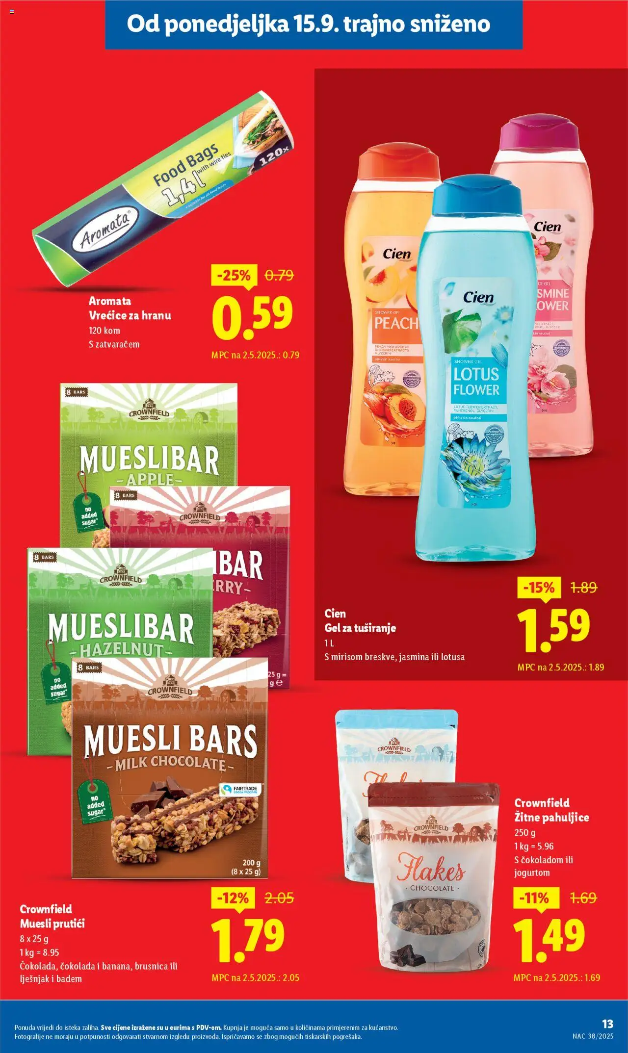 Lidl katalog | vrijedi od 30.09.2025 | Stranica: 12 | Proizvodi: Čokolada, Gel za tuširanje, Lješnjak, Pahuljice