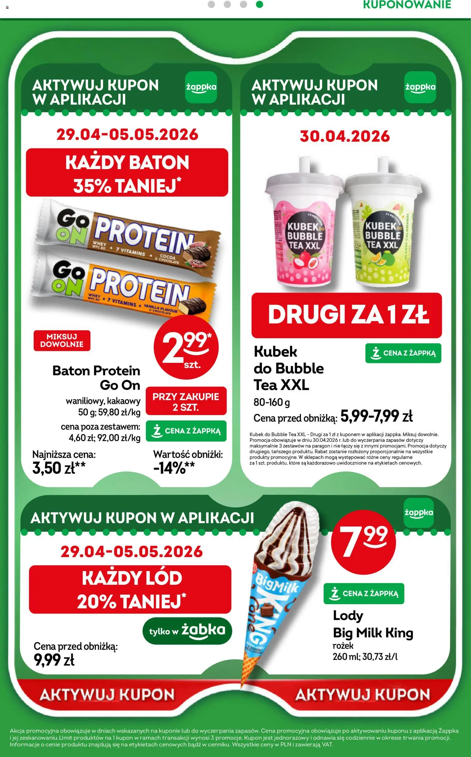 Żabka gazetka od 22.04.2026 | Strona: 41 | Produkty: Big Milk, Baton, Lody