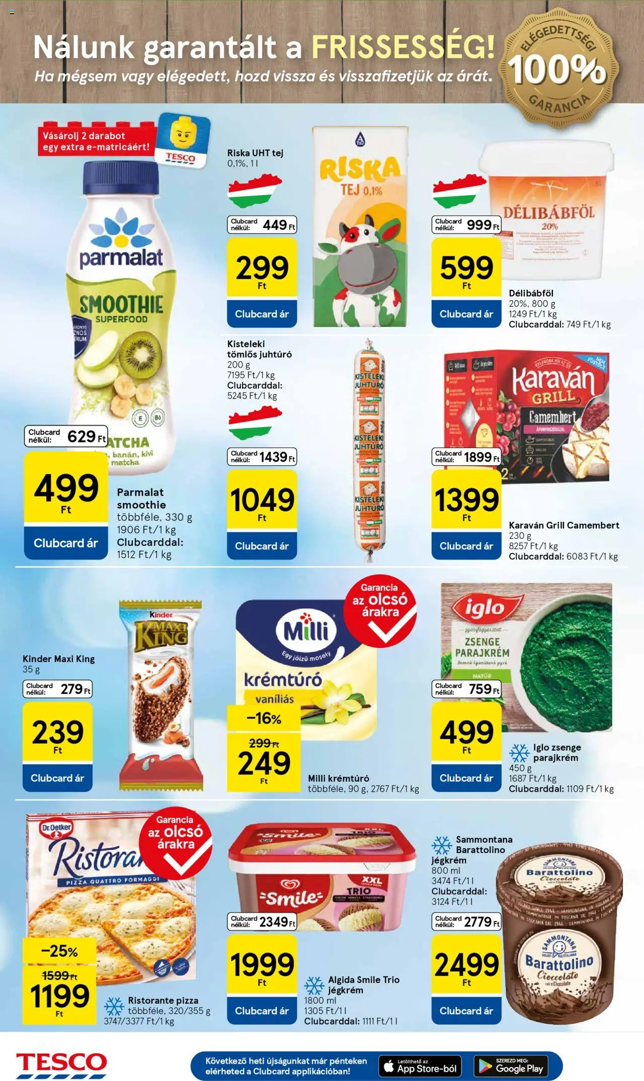 Tesco akciós ujság - amely érvényes a következő dátumtól: 12.06.2025 | Oldal: 4 | Termékek: Grill, Tej, Juhtúró, Camembert