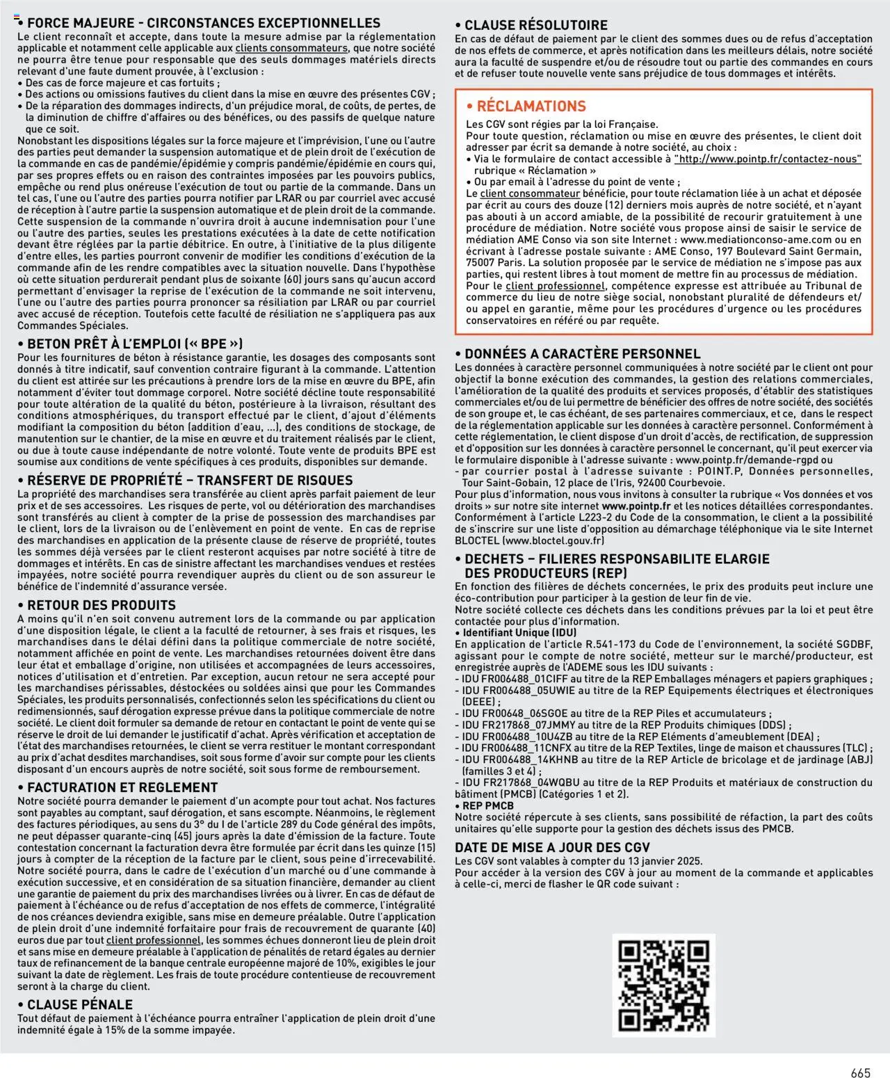  | Page: 665 | Produits: Suspension, Prise, Piles, Cadre