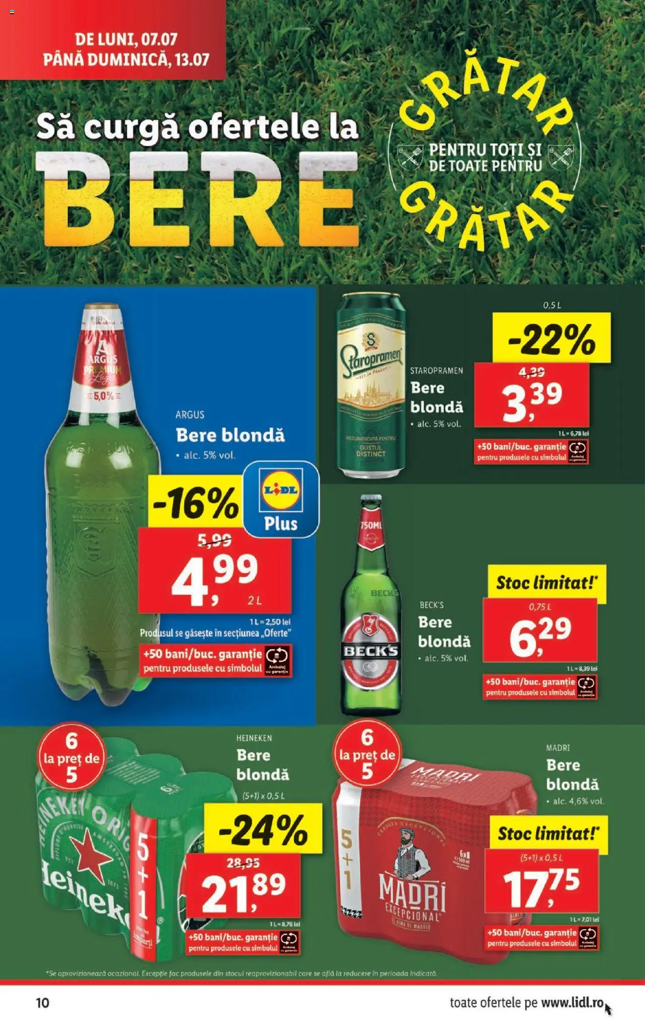 Catalog Lidl – valabil de la 07.07.2025 | Pagină: 10 | Produse: Bere