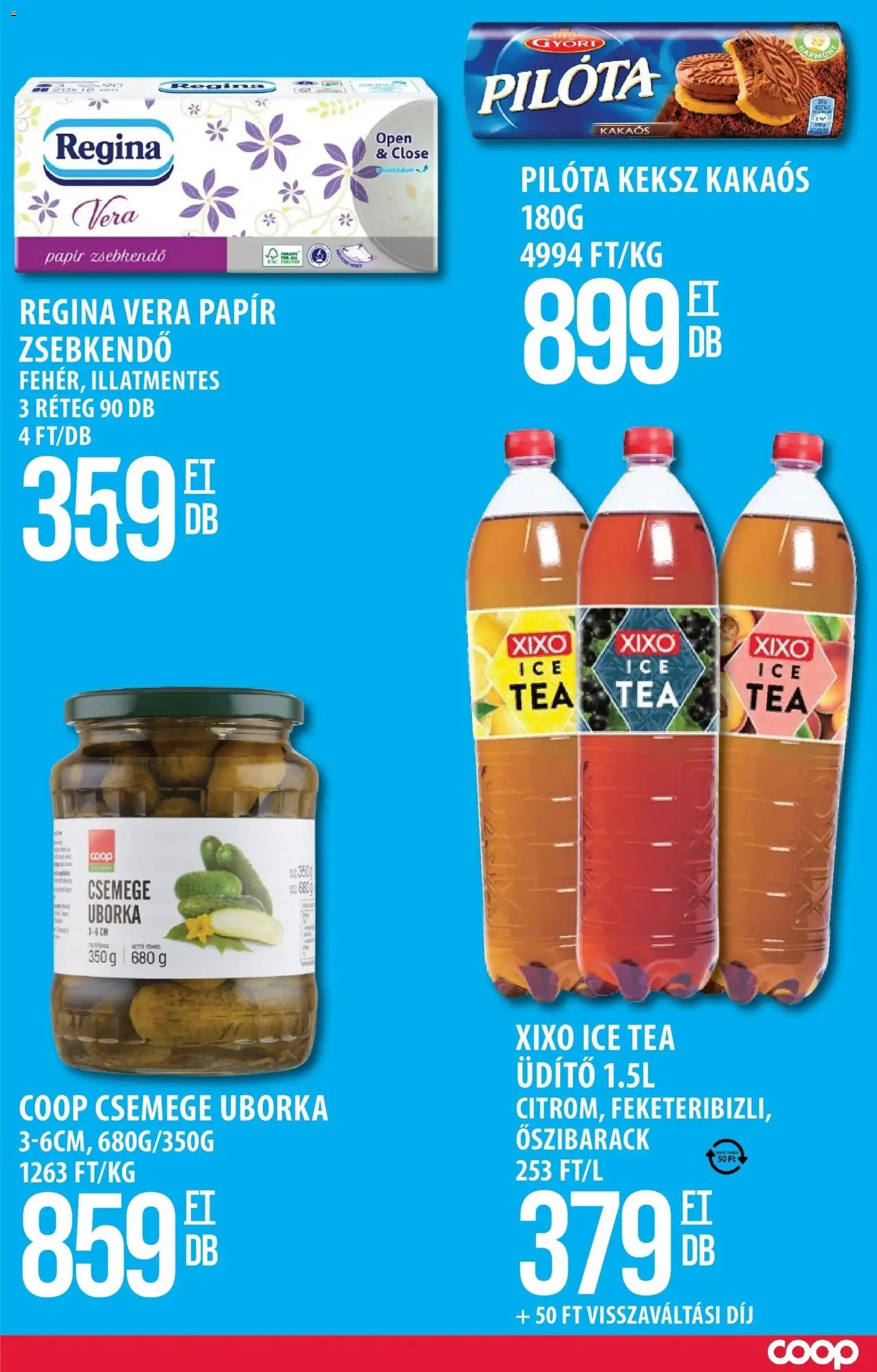 COOP Szolnok akciós ujság - amely érvényes a következő dátumtól: 05.03.2026 | Oldal: 2 | Termékek: Ice tea, Tea, Uborka, Keksz
