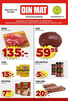 Din Mat - erbjudanden - Förhandsvisning av reklamblad från butik Din Mat aktuell från 13.10.2025