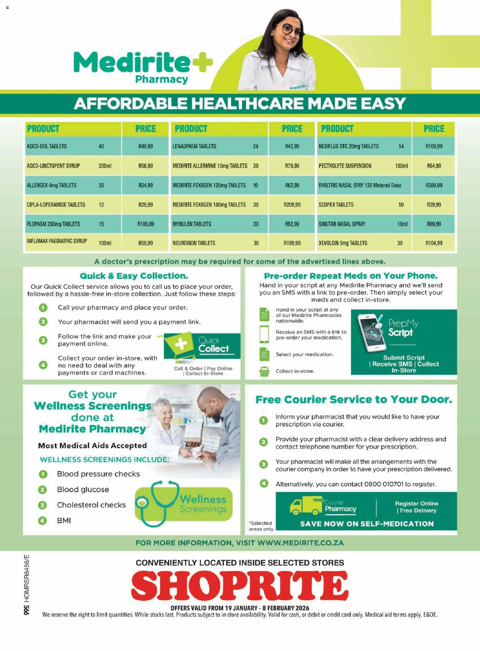 New Shoprite catalogue – valid from 19.01.2026 | Page: 4 | Products: Syrup, Nasal spray