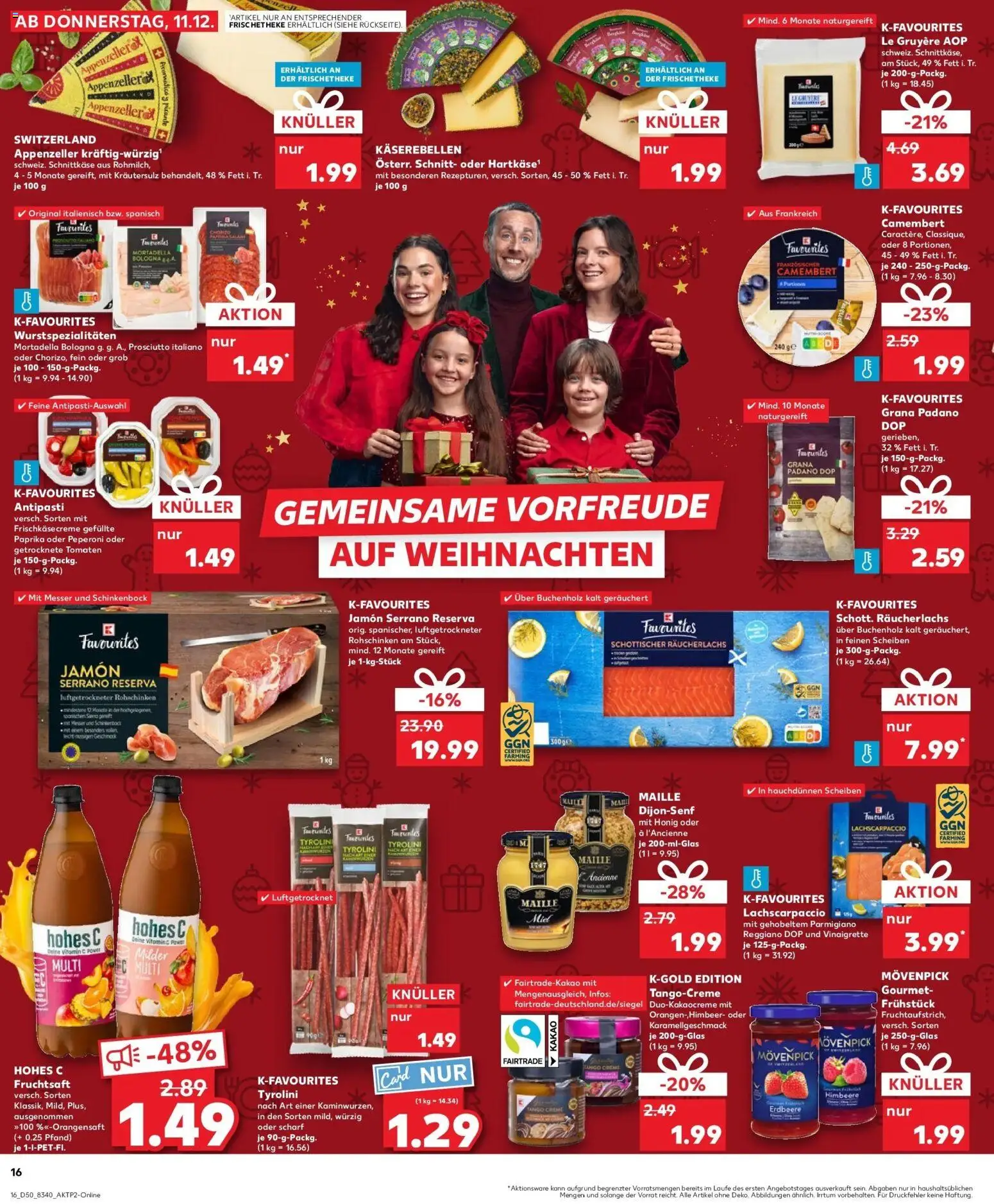 Kaufland prospekt Freiberg	 – gültig ab 14.12.2025 | Seite: 16 | Produkte: Tomaten, Räucherlachs, Himbeere, Hohes c