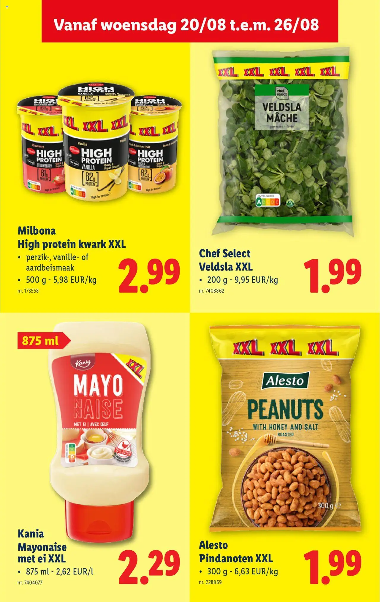  | Pagina: 25 | Producten: Pindanoten, Kwark, Fruit, Keksajt