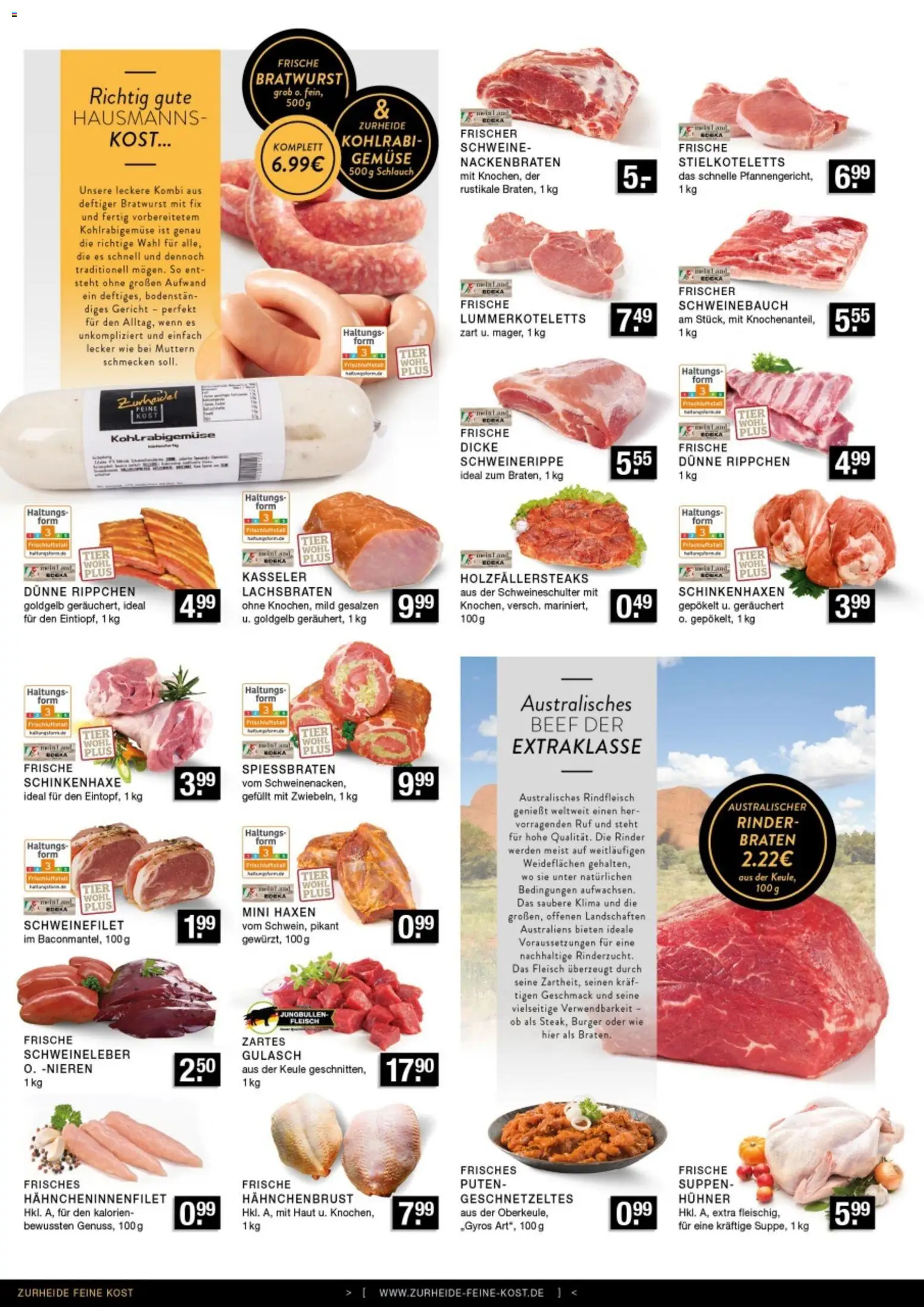 Edeka Zurheide Prospekt 	 – gültig ab 23.02.2026 | Seite: 2 | Produkte: Kohlrabi, Burger, Gulasch, Hahnchenbrust