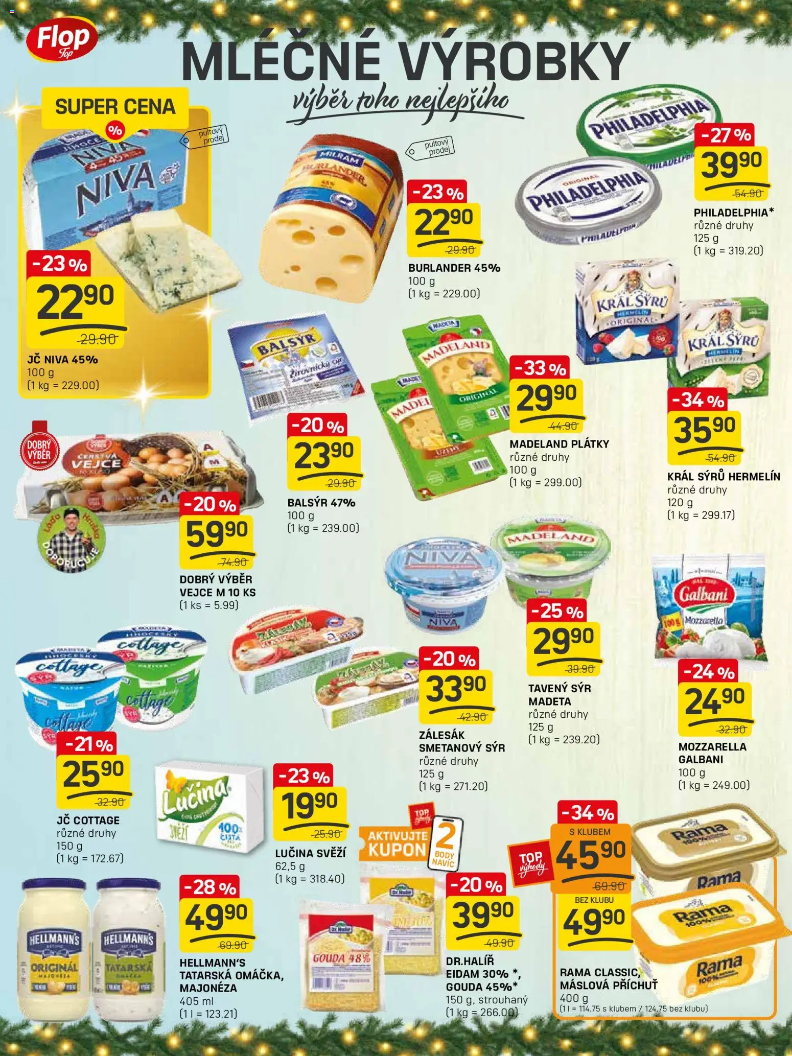Flop leták - FlopTop od 22.12.2025 | Strana: 4 | Produkty: Vejce, Eidam, Philadelphia, Majonéza