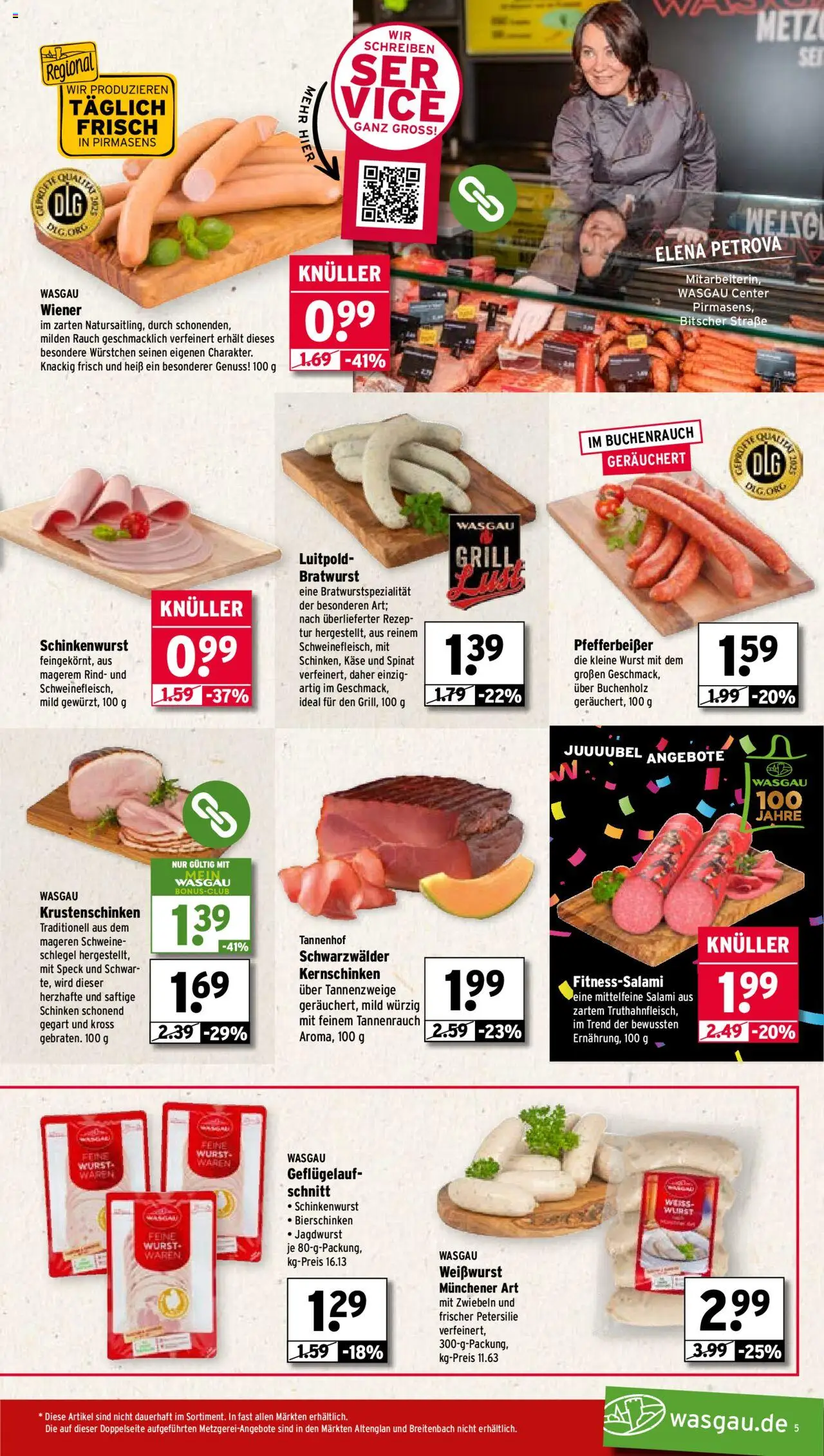 Wasgau Prospekt 	 - gültig ab dem 11.08.2025 | Seite: 5 | Produkte: Zwiebeln, Wurst, Petersilie, Schinken