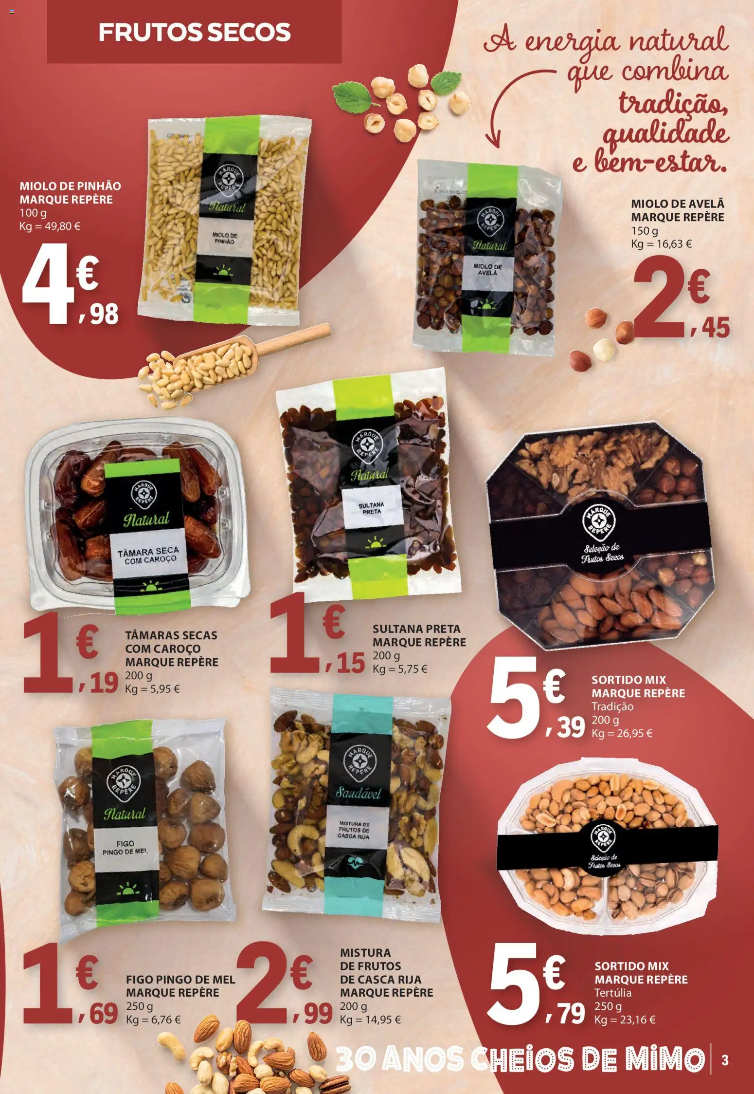 E.Leclerc Folheto da Nossa Marca │ válido de 01.11.2025 | Página: 3 | Produtos: Tâmaras, Mel