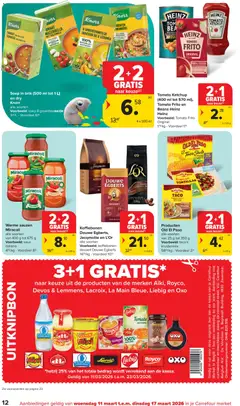 Carrefour market folder week 11 - Voorbeeld van een folder van Carrefour market, geldig van 11.03.2026 | Pagina: 12 | Producten: Ketchup, Saus, La, Koffiebonen