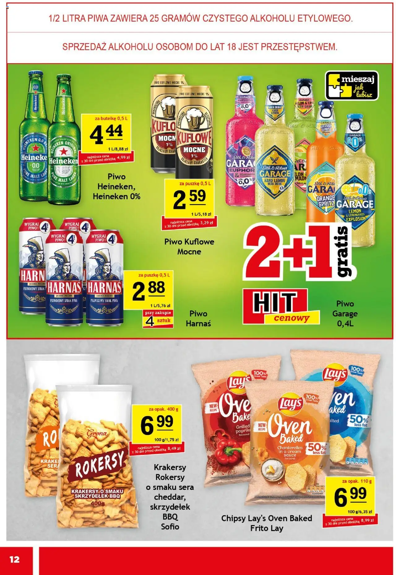 Gram Market Gazetka od 11.06.2025 | Strona: 12 | Produkty: Chipsy, Krakersy, Harnaś, Piwo