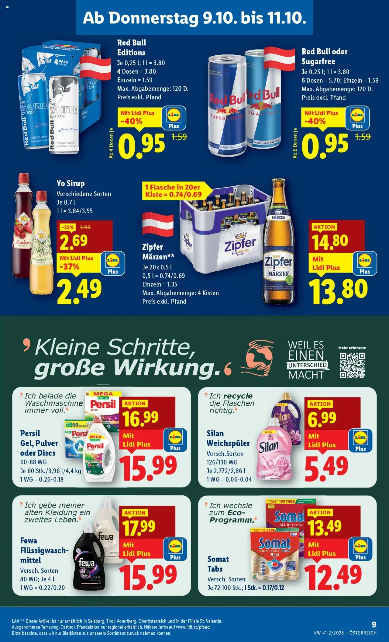 Lidl - Altenmarkt im Pongau, St. Johann im Pongau, Zell am See gültig ab 09.10.2025 | Seite: 13 | Produkte: Himbeere, Waschmaschine, Weichspüler