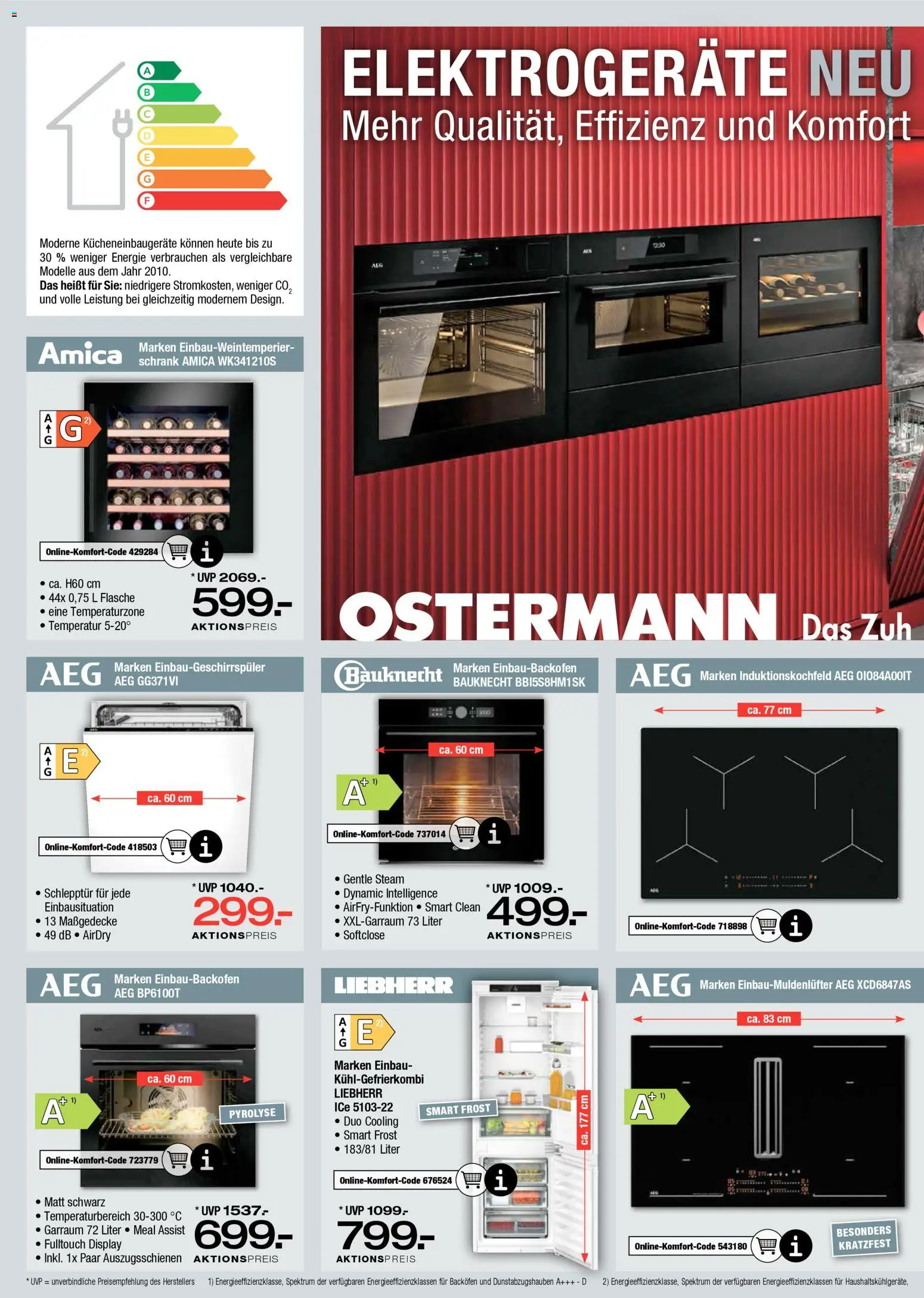 Ostermann Küchen Spezial – gültig ab 06.03.2026 | Seite: 14 | Produkte: Liebherr, AEG, Schrank, Backofen