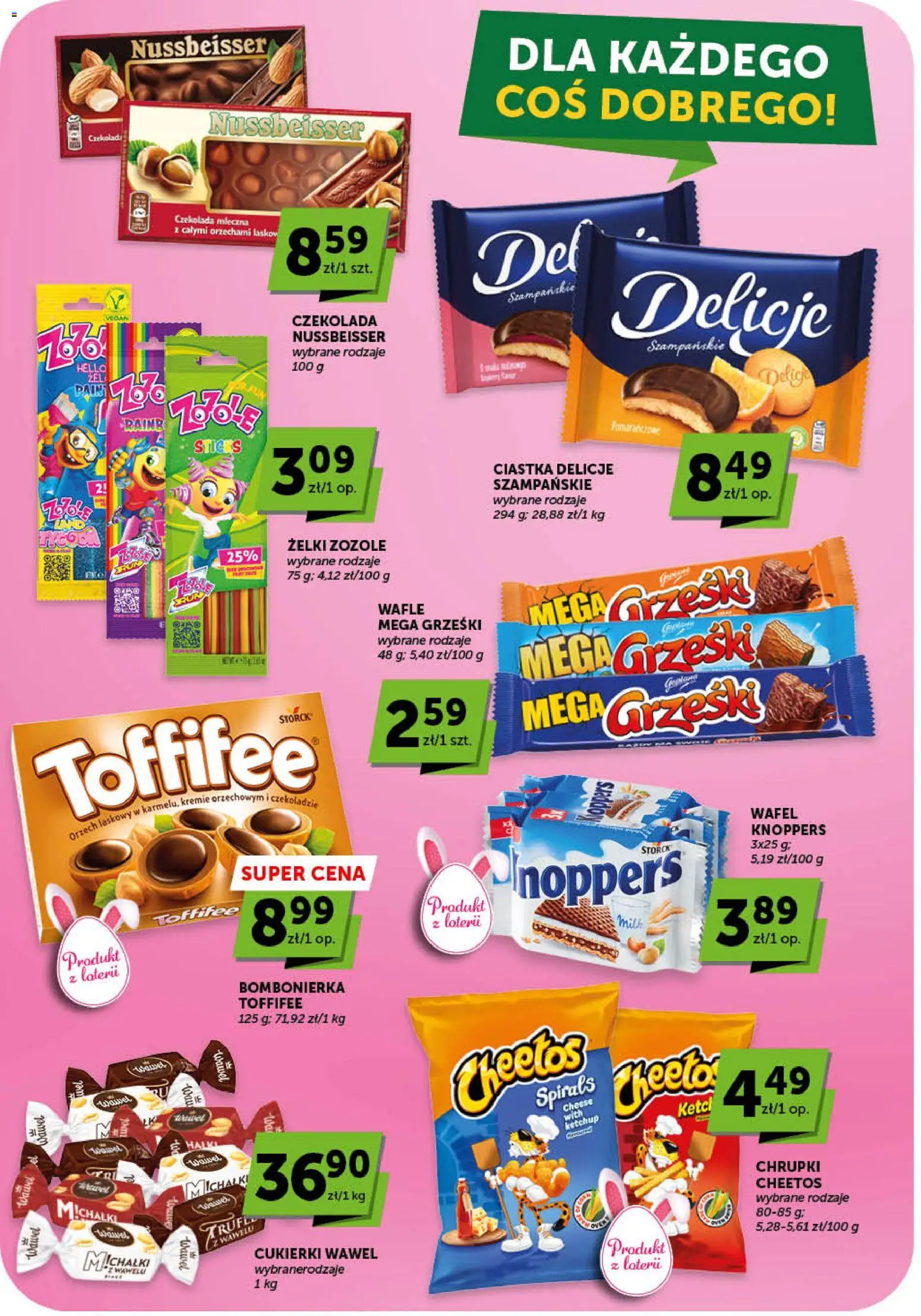 ABC gazetka - Minimarket od 02.04.2026 | Strona: 16 | Produkty: Knoppers, Toffifee, Żelki, Czekolada