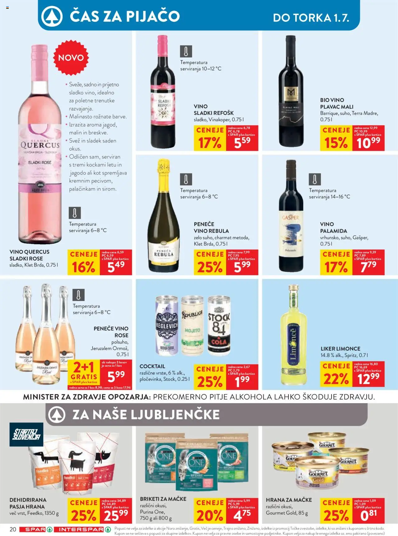 Spar katalog 26/25 │ velja od 26.06.2025 | Stran: 24 | Izdelki: Hrana za mačke, Kos, Vino